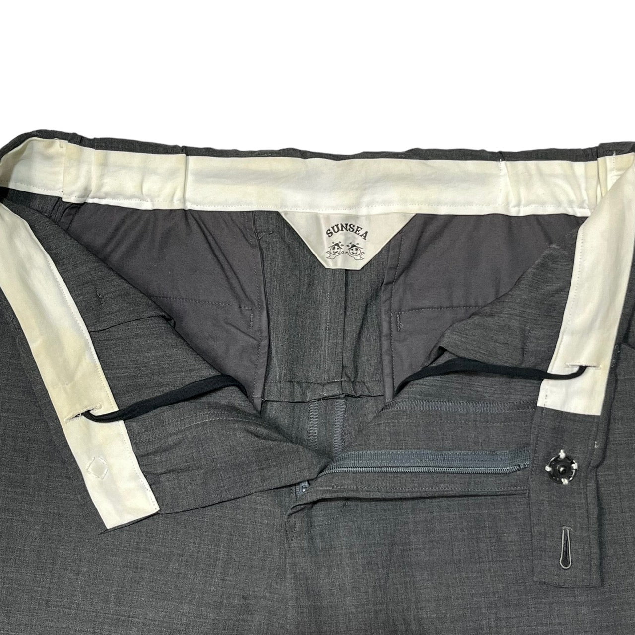 SUNSEA(サンシー) 18SS Summer Wool TEKE TEKE Pants/サマーウールテケテケパンツ/スラックス 18S40 SIZE 2(M) グレー