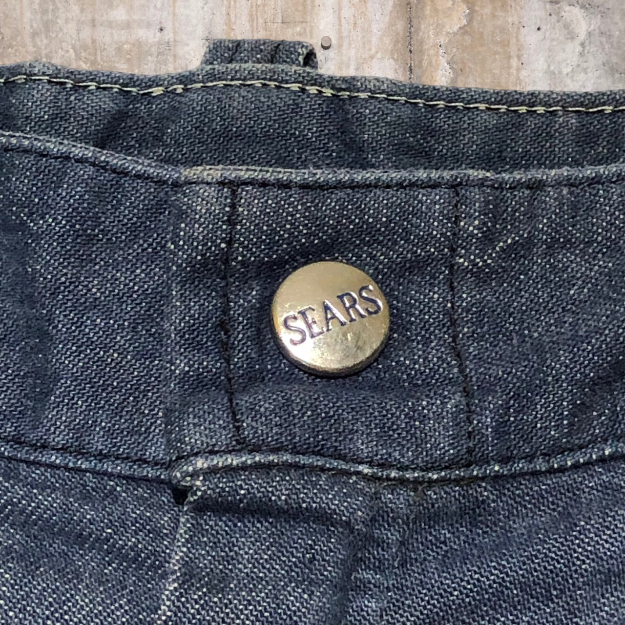 SEARS(シアーズ) 70'sデニムペインターパンツ 表記なし(Lサイズ程度) ブルー SCOVILL ZIP