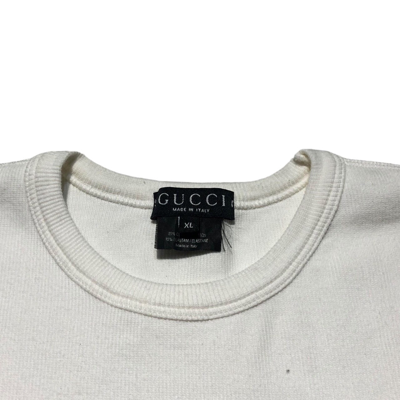 GUCCI(グッチ) 00's Basic rib T-shirt ベーシック リブ Tシャツ XL(メンズM程度) ホワイト
