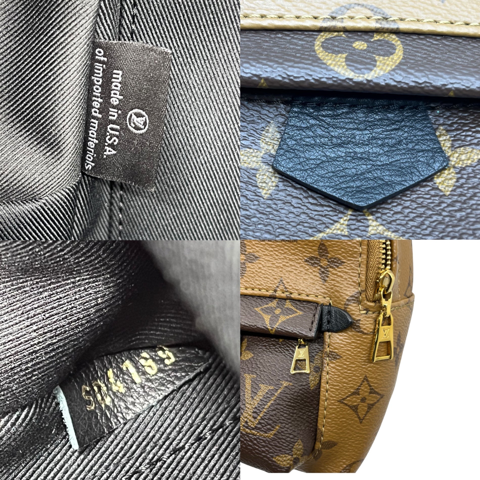LOUIS VUITTON(ルイヴィトン) Mini palm springs ミニパームスプリングス バックパック モノグラムリバース M44872 ブラウン SD4189 リュックサック リュック バッグ