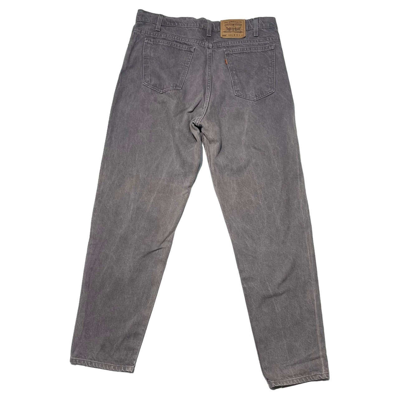 Levi's(リーバイス) 90’s 550 tapered denim pants テーパード デニム パンツ W38 L32 グレー 90年代 585 先染め オレンジタブ ヴィンテージ