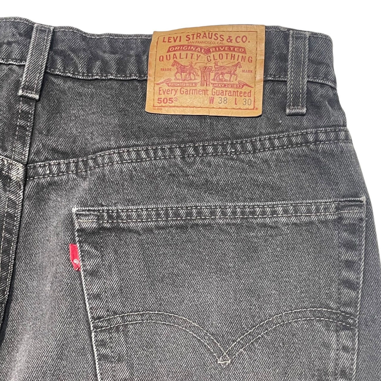 Levi's(リーバイス) 90's 505 black straight denim pants ブラック ストレート デニム パンツ 505-0260 W38/L30 ブラック 先染め メキシコ製 1998年製造 90年代 ヴィンテージ