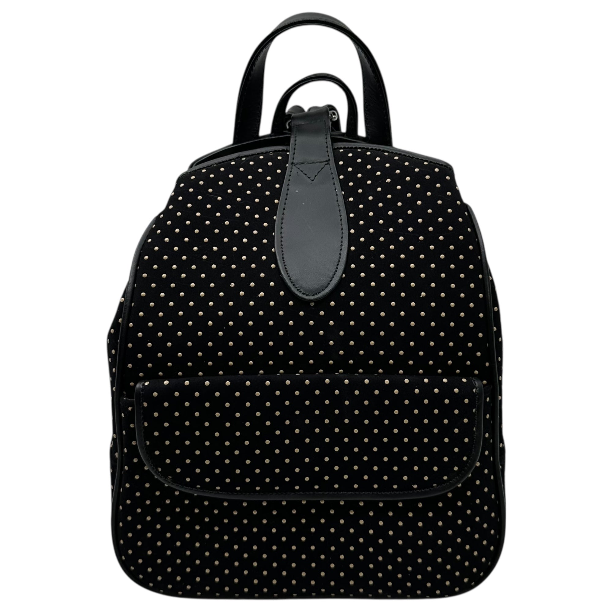 INDENYA(印傳屋) Deer Skin Dot Pattern Mini Backpack 鹿革 ドット柄 ミニ リュック ブラック INDEN ディアスキン バッグ レザー 本革