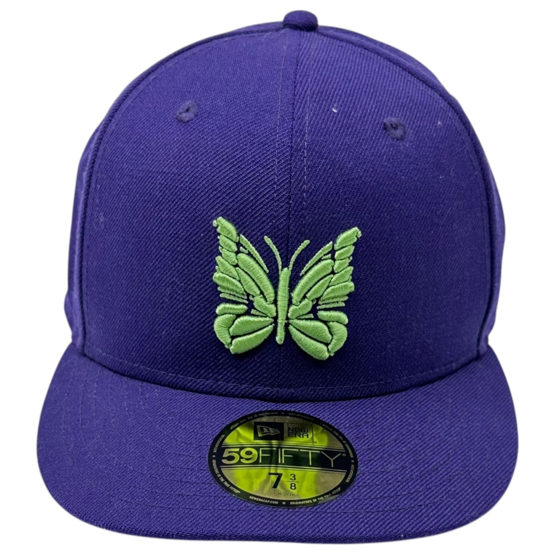 NEW ERA×NEEDLES(ニューエラ×ニードルズ) NEEDLES EMB. BB CAP パピオン ロゴ 刺繍 ベースボール キャップ 7 3/8 パープル 帽子