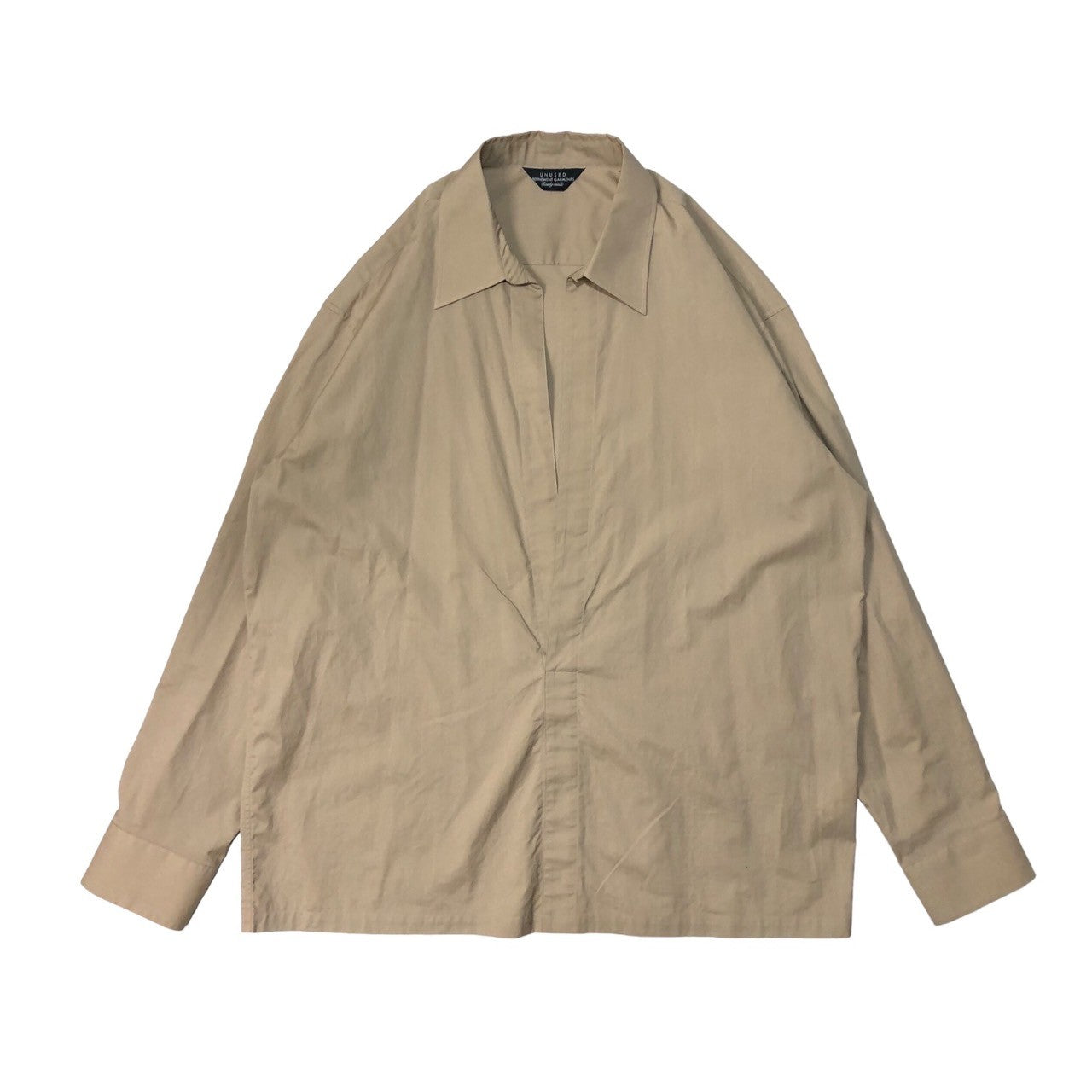 UNUSED(アンユーズド) 19SS PULLOVER SHIRT プルオーバー シャツ スキッパー US1534 SIZE 2(M) ベージュ 参考定価30,000円+税