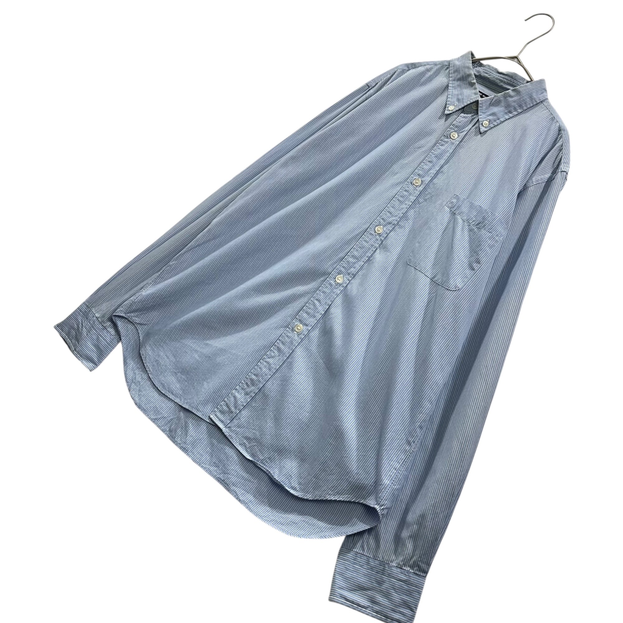 COMME des GARCONS HOMME(コムデギャルソンオム) 2012SS Striped Button-Down Shirt ストライプ ボタンダウン シャツ HI-B018 M ブルー AD2011