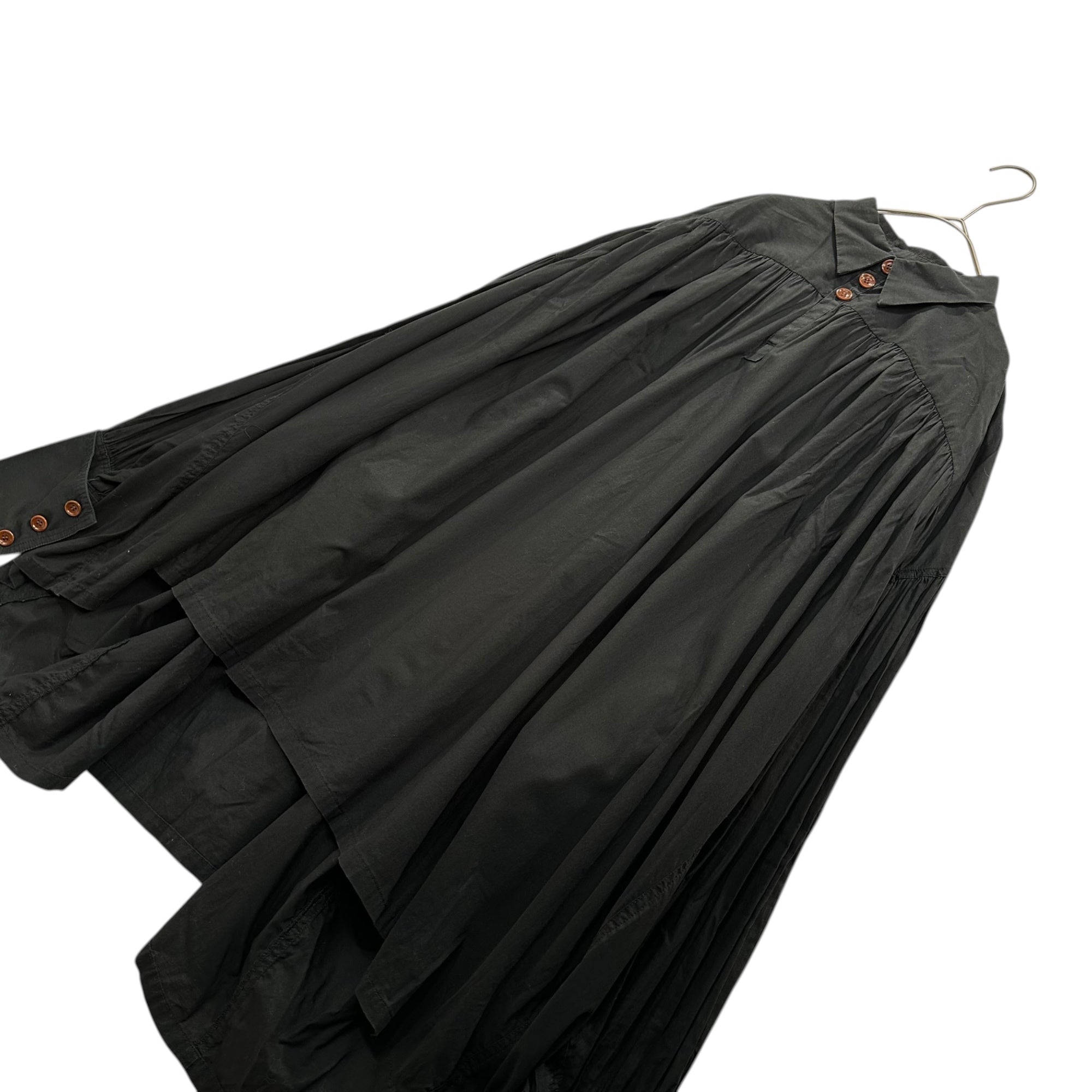 Nemeth(ネメス) 長袖 ワイド シルエット シャツ ブラウス wide silhouette shirt 88 表記無(L程度) ブラック