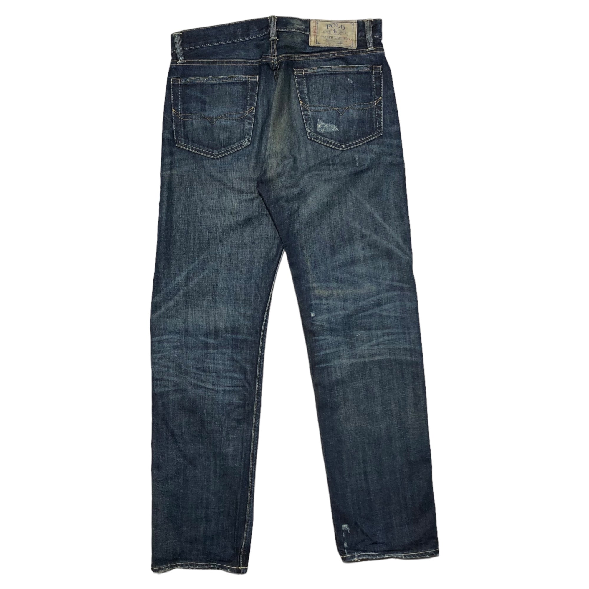 POLO RALPH LAUREN(ポロラルフローレン) Vintage processed straight denim pants ヴィンテージ加工 デニム パンツ PP-RL-HW-0262 32×32 デニムパンツ