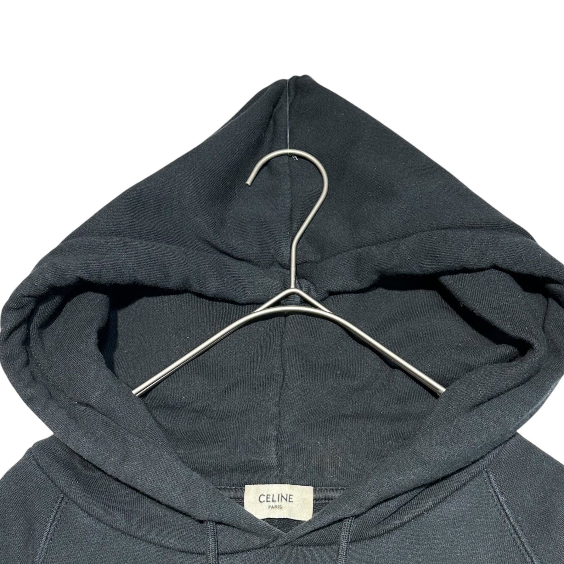 CELINE(セリーヌ) 20SS back logo print hoodie バック ロゴ プリント フーディ 2Y005917G S ブラック プルオーバー パーカー