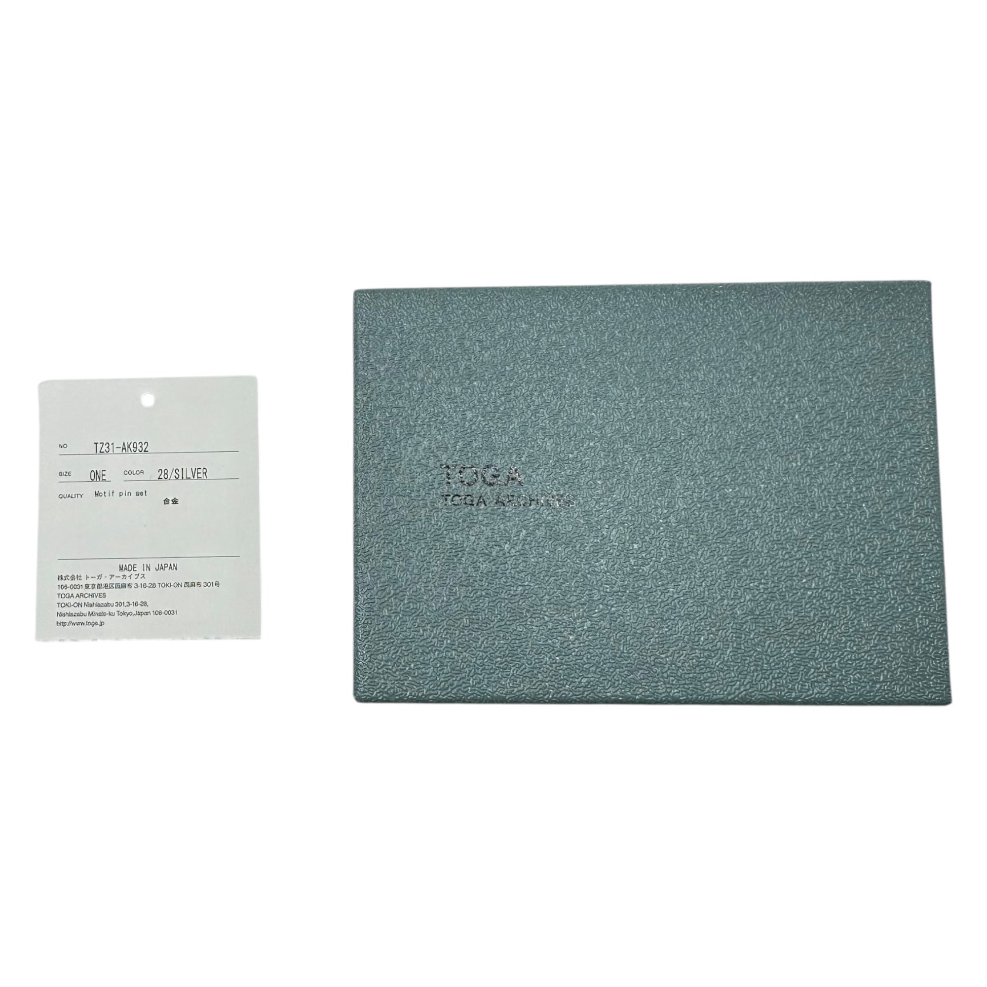 TOGA ARCHIVES(トーガ アーカイブス) Motif pin set ロゴ ピンズ TZ31-AK932 ONE シルバー ピン アクセサリー