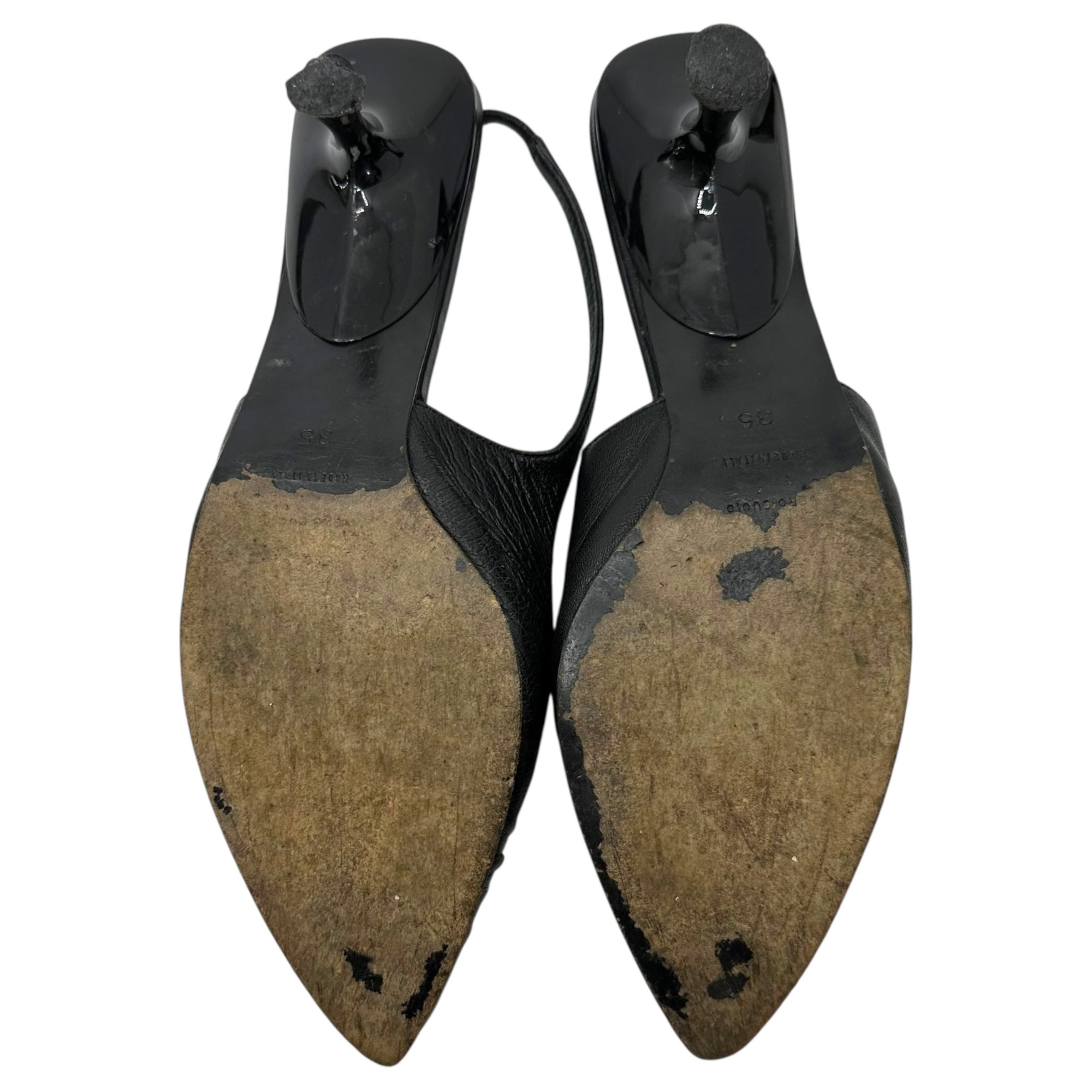 miu miu(ミュウミュウ) 90's~00’s Archive Pointed-toe stiletto pumps アーカイブ ポインテッドトゥ ピンヒール パンプス 35(22.5cm程度) ブラック