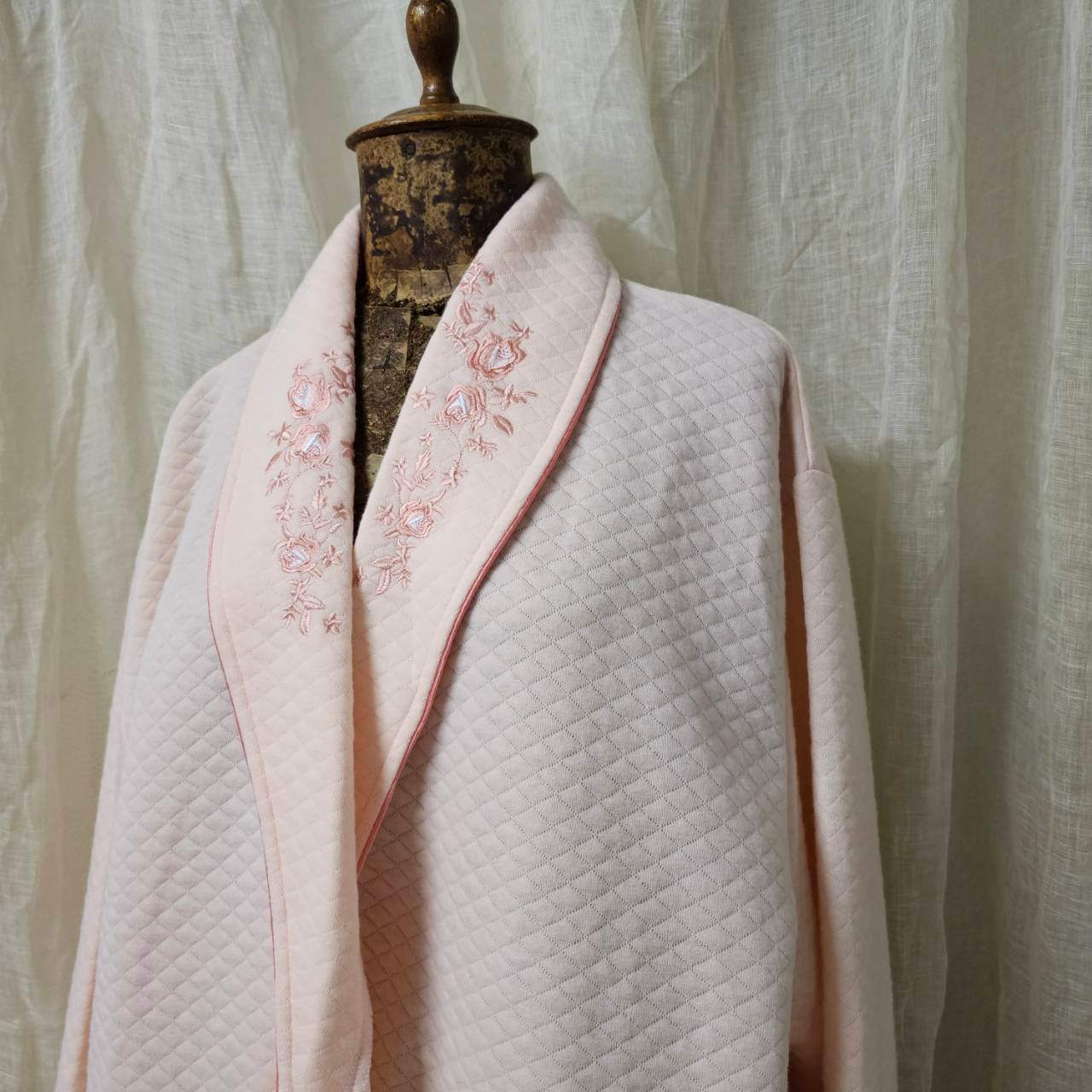 VINTAGE(ヴィンテージ) 90~00's quilted robe dress キルティング ローブ ワンピース SIZE 42 ピンク