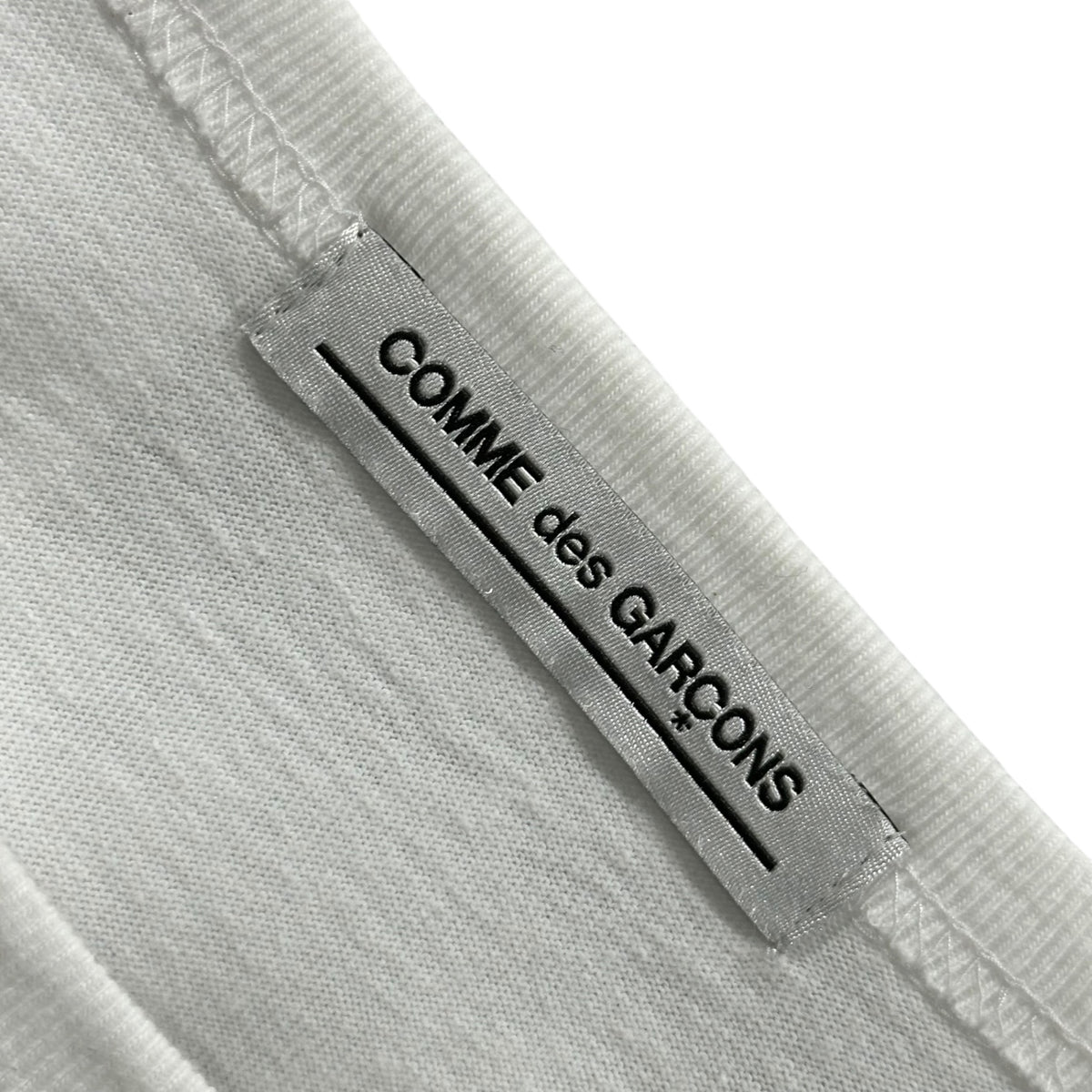 COMME des GARCONS(コムデギャルソン) 2021AW Hand-drawn logo oversized T-shirt 手書き ロゴ オーバーサイズ Tシャツ OH-T005 FREE ホワイト×ブラック AD2021