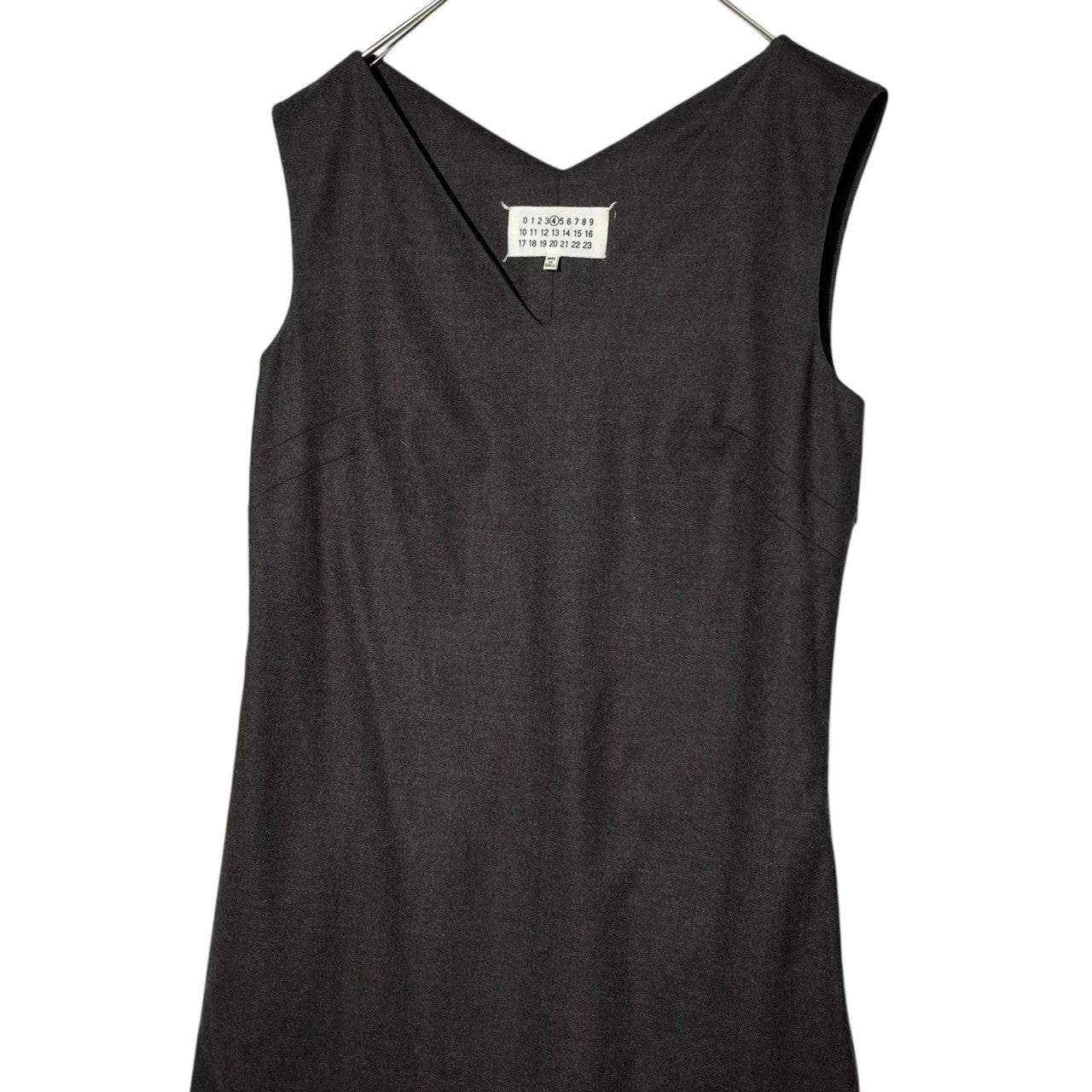 MAISON MARGIELA(メゾンマルジェラ) 15AW V-neck Wool N/S Dress Vネック ウール ノースリーブ ワンピース S31CT0850 38(M程度) グレー