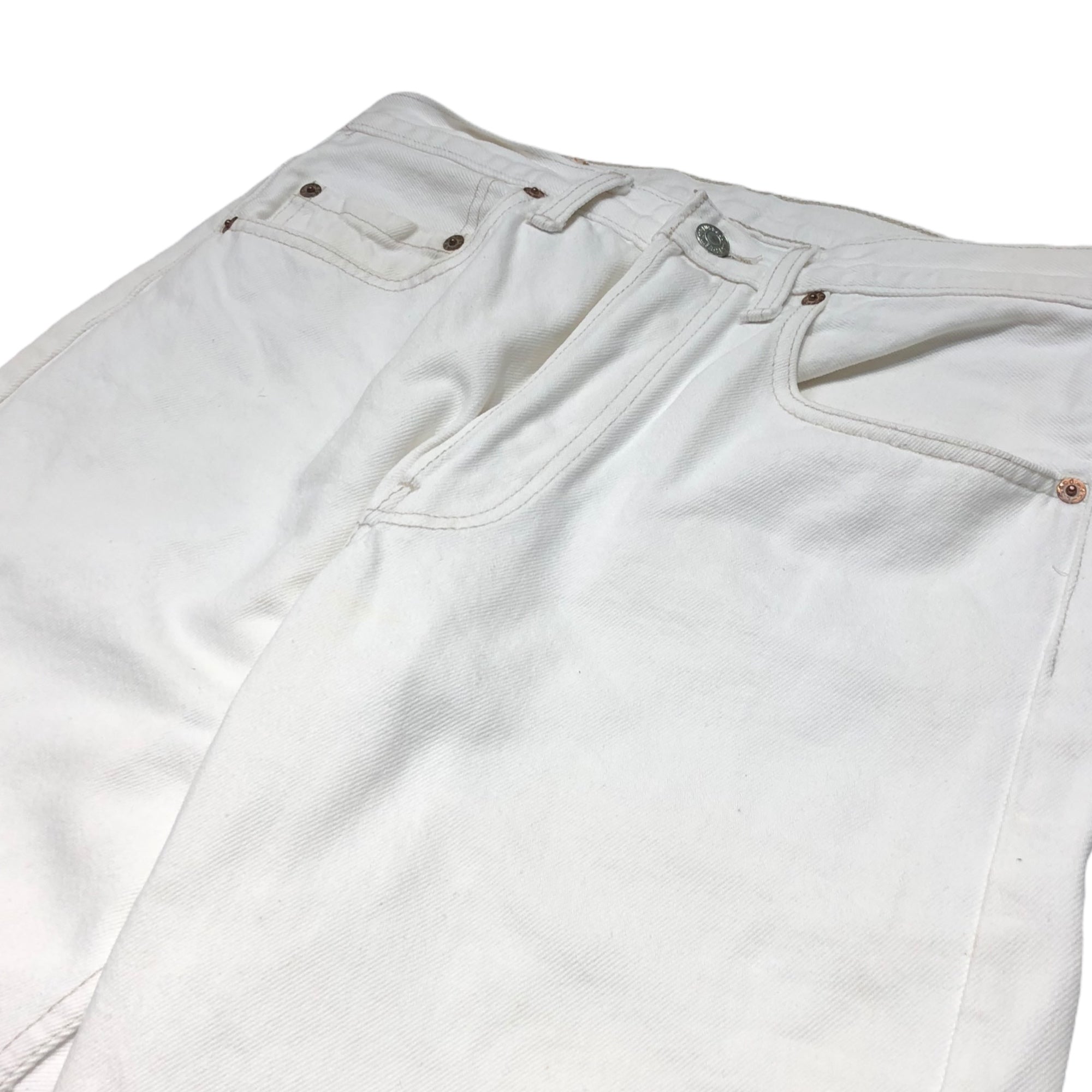 Levi's(リーバイス) 90's 501 white straight denim pants ホワイト ストレート デニム パンツ 501-0651 32/34 ホワイト 裏ボタン216 90年代 カナダ製