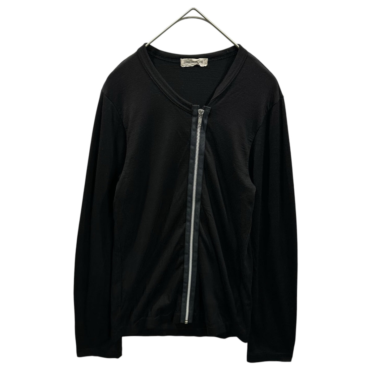 COMME des GARCONS(コムデギャルソン) 2000's Zip-Up Wool and Nylon Cardigan ジップアップ ウール ナイロン カーディガン GT-040470 FREE ブラック AD2000 00s アーカイブ