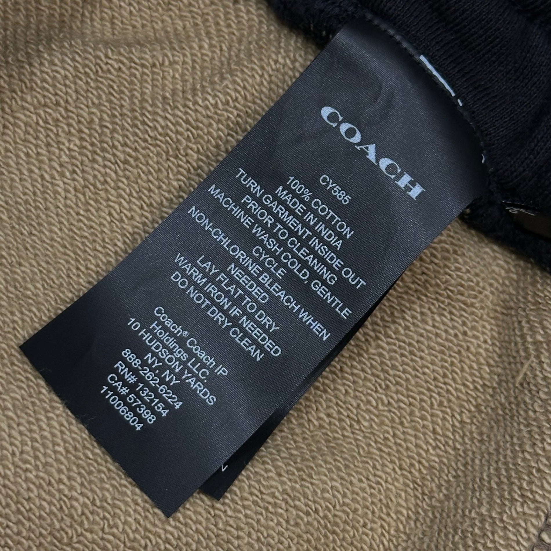 COACH(コーチ) Signature Sweatpants シグネチャー スウェット パンツ CY585 S ブラック×ブラウン