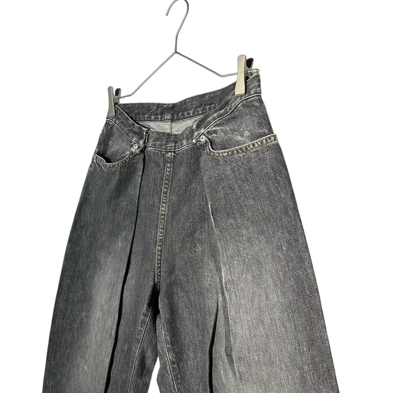 JOHN LAWRENCE SULLIVAN(ジョンローレンスサリバン) RIGID DENIM WIDE PANTS リジッド デニム ワイド パンツ JLSW-12 S ブラック