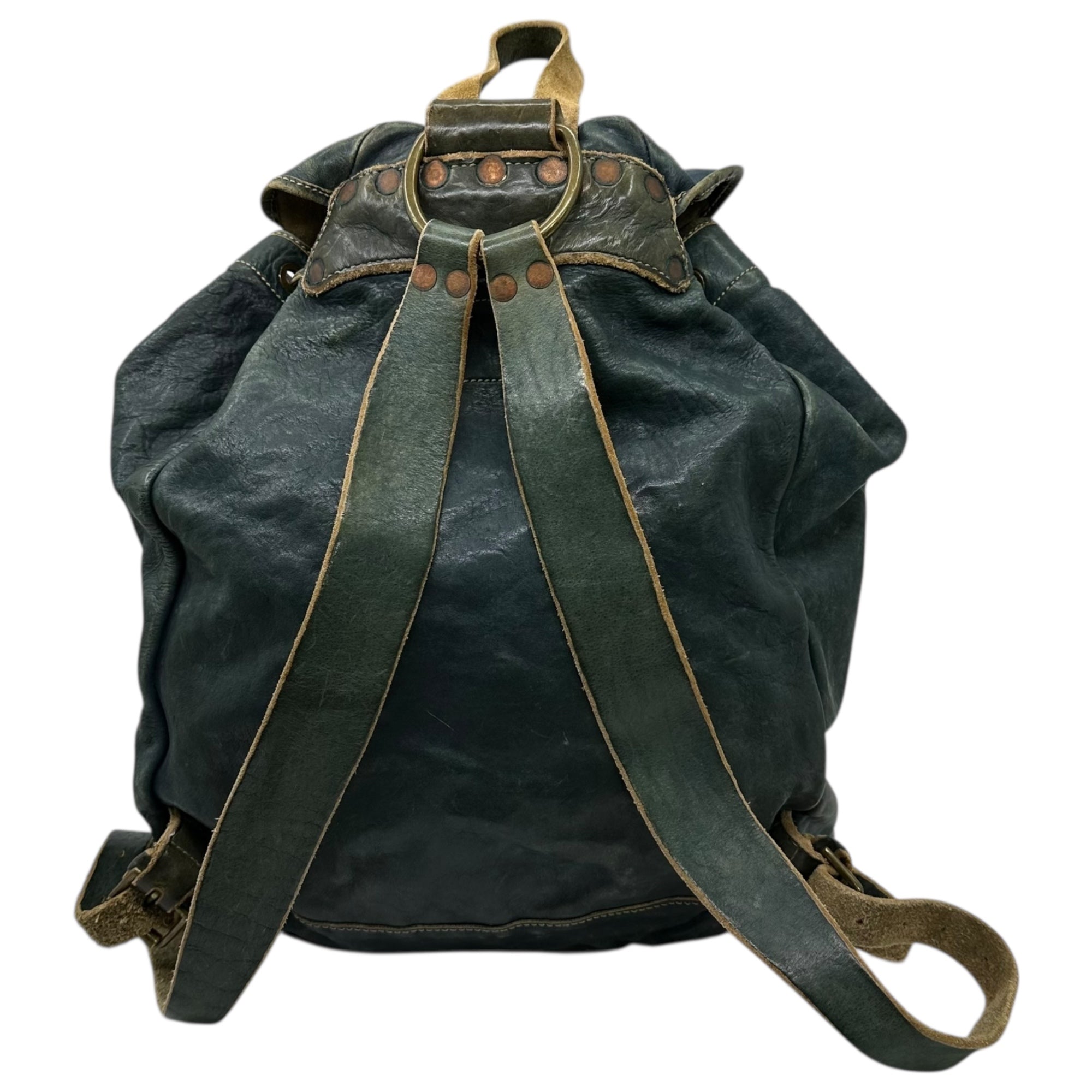 RRL(ダブルアールエル) Indigo-dyed Leather Backpack インディゴ染め レザー リュック インディゴ バッグ バックパック