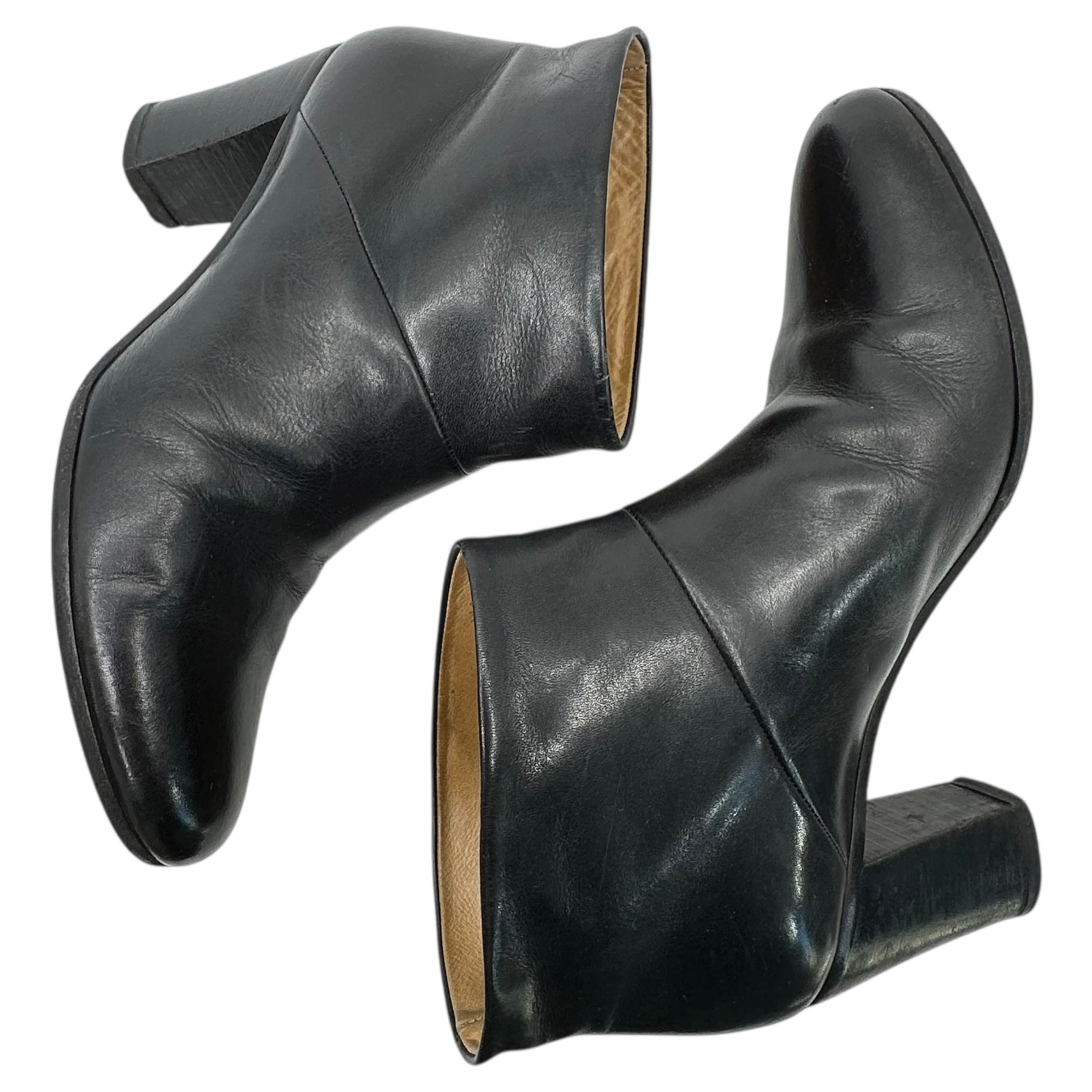 Maison Martin Margiela(メゾン マルタンマルジェラ) 70mm heel Leather Short Boots 7cm ヒール レザー ショート ブーツ 38WU0234 37(23.5cm程度) ブラック ブーティ