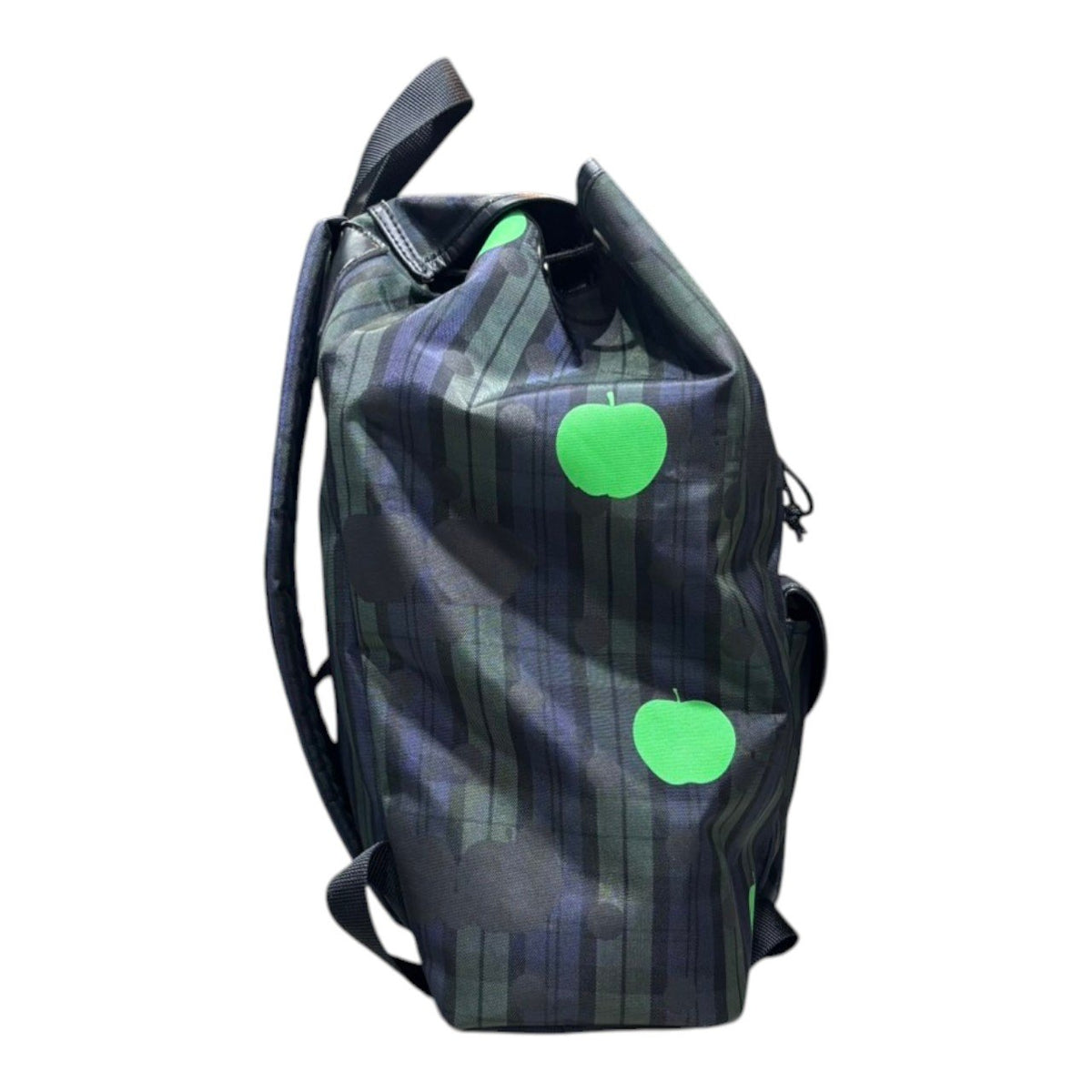 THE BEATLES COMME des GARCONS(ザビートルズコムデギャルソン) The Beatles Green Apple & Check Daypack ザ ビートルズ グリーンアップル & チェック デイパック グリーン×ネイビー