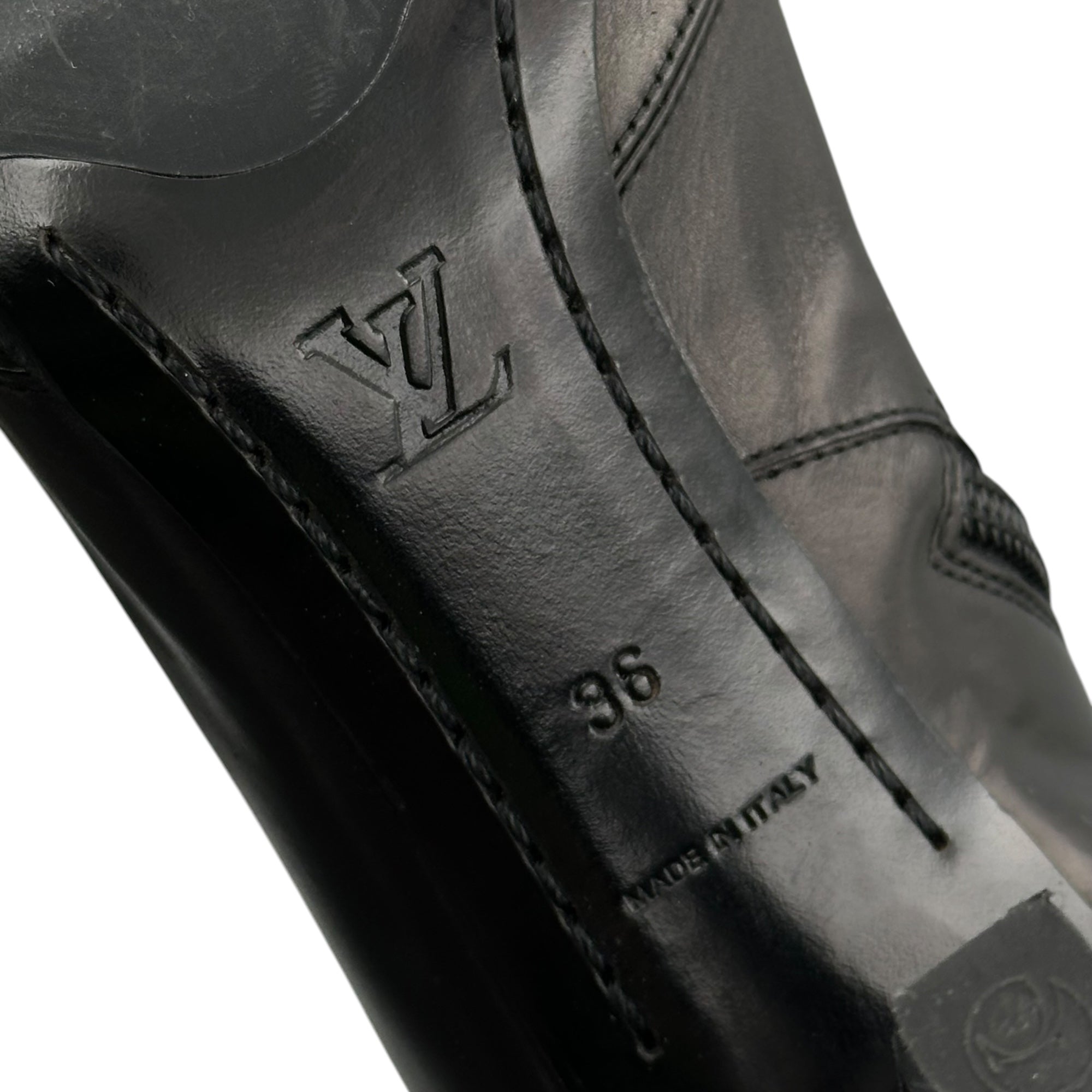 LOUIS VUITTON(ルイヴィトン) Pointed-toe Long Boots ポインテッドトゥ ロング ブーツ 36(23cm程度) ブラック AR0063 ピンヒール