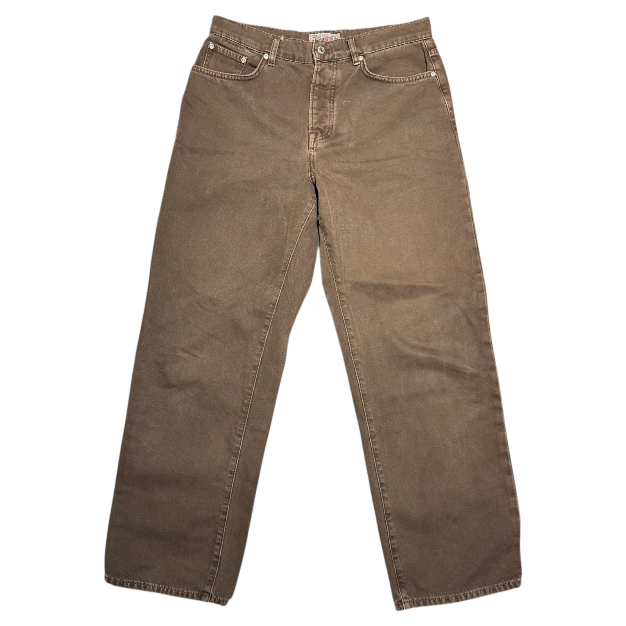 STUSSY(ステューシー) 24SS Washed Canvas Big OL ウォッシュド キャンバス ビッグ デニム パンツ 30 ブラウン バギー ワイド jean denim pant