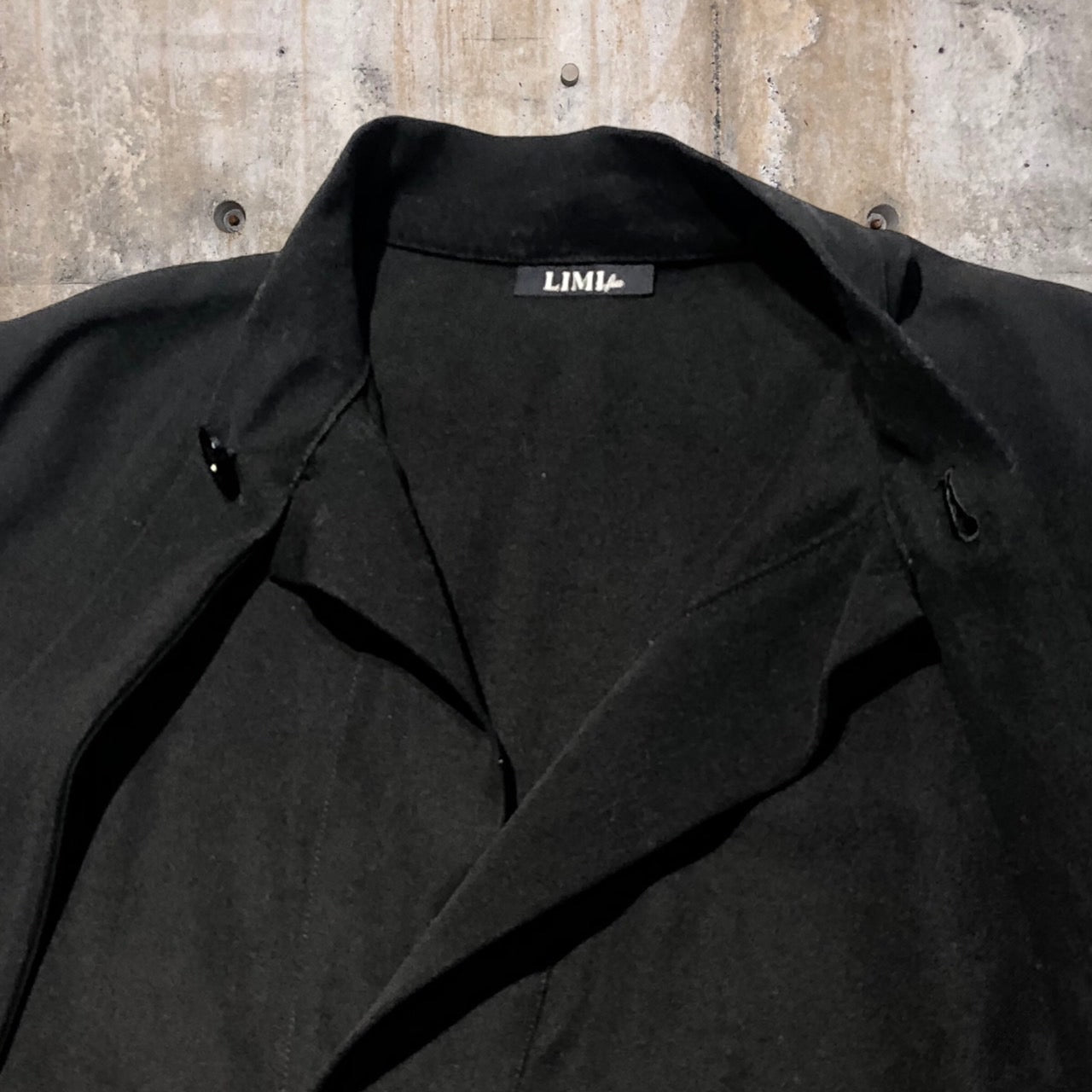LIMI feu(リミフゥ) ウールギャバワンピース LD-D01-100 S ブラック