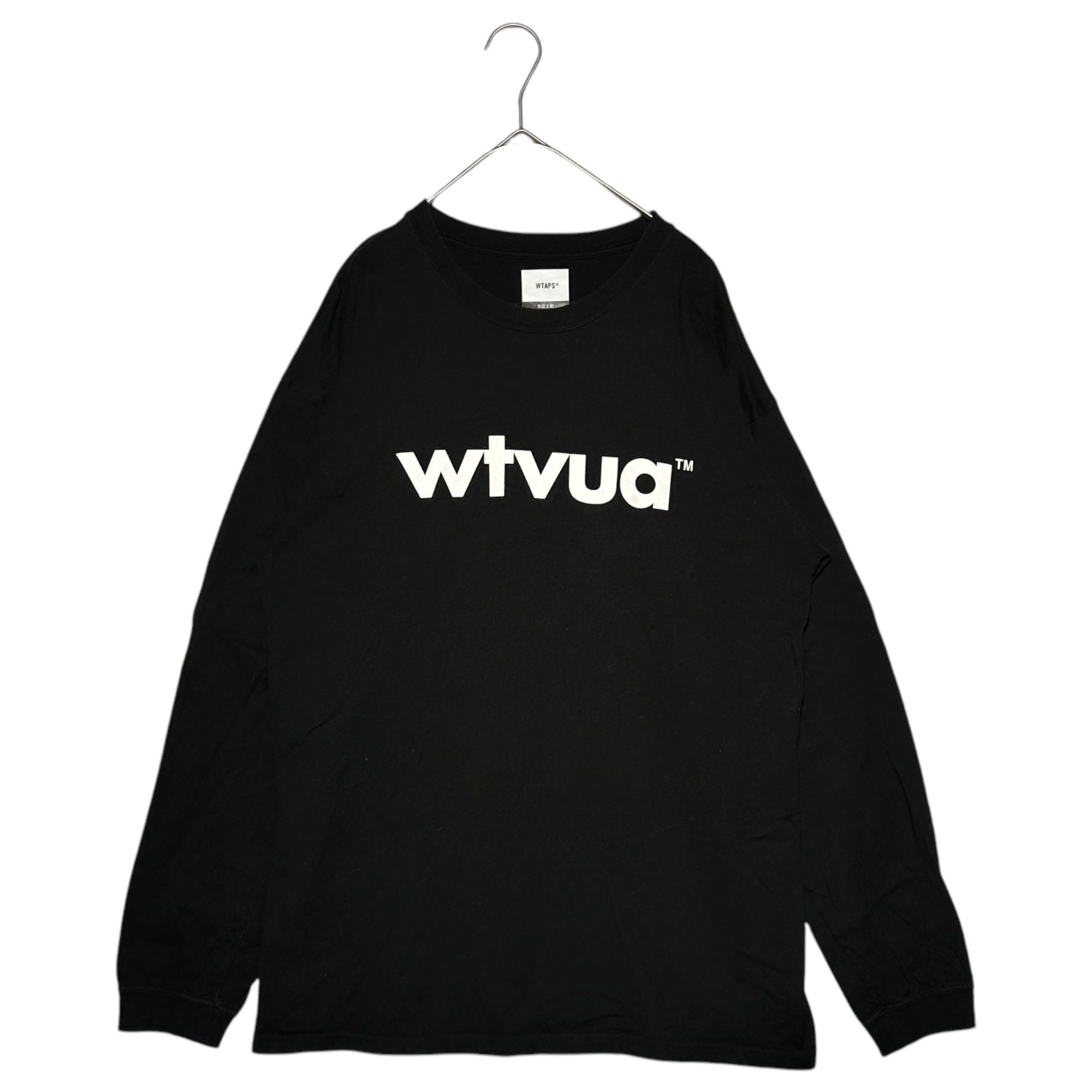 WTAPS(ダブルタップス) 21AW WTVUA L/S TEE ロゴ 長袖 Tシャツ 211ATDT-LT01S 03 ブラック カットソー urban territory