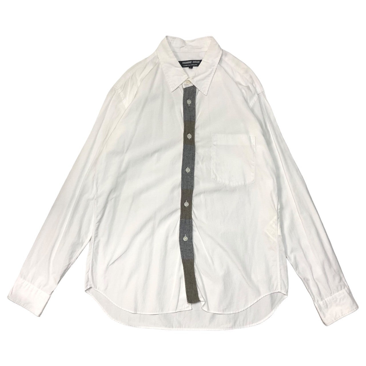 COMME des GARCONS HOMME DEUX(コムデギャルソンオムドゥ) 16SS center wool shirt センターウールシャツ DQ-B059 S ホワイト AD2015
