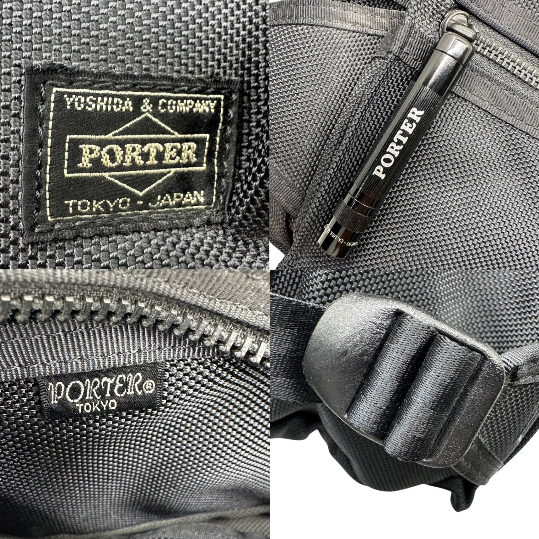 PORTER(ポーター) HEAT WAIST BAG ヒート ウエスト バッグ L 703-06978 ブラック ポーチ