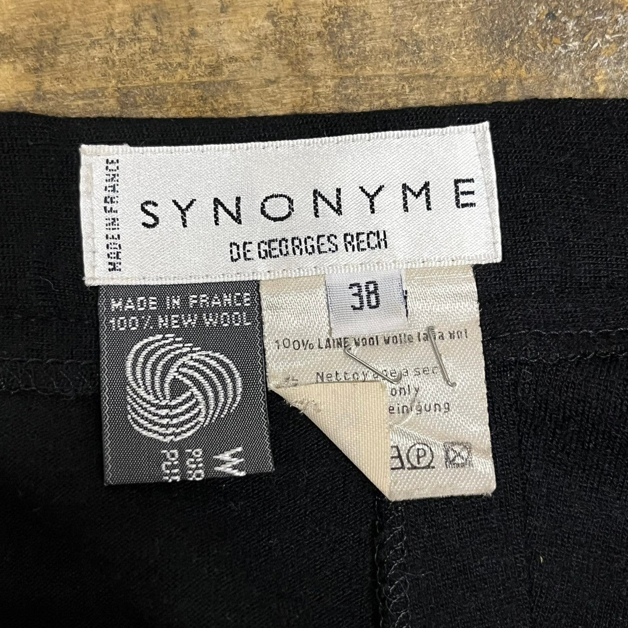 Euro Vintage(ヨーロッパヴィンテージ) Peek_60's~ slit flare wool skirt/スリットフレアウールスカート 38(Mサイズ程度) ブラック