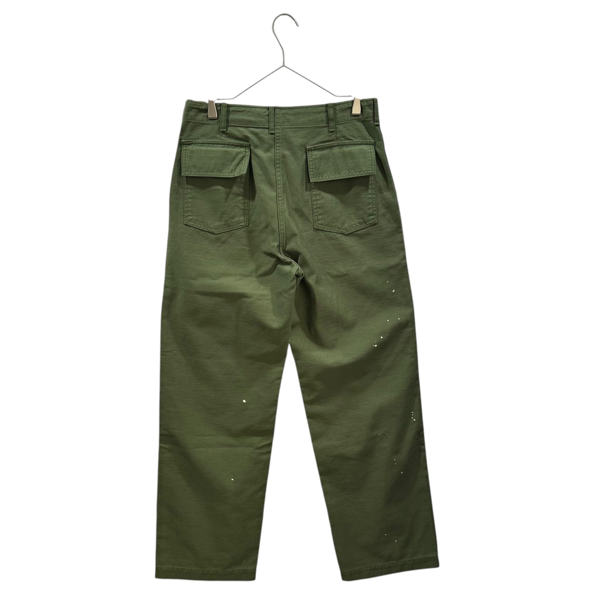 AURALEE(オーラリー) 2025AW WASHED BAGGY SATIN BLEACHED BAKER PANTS ウォッシュド バギー サテン ブリーチ ベイカー パンツ A25AP01BP 3 セージグリーン
