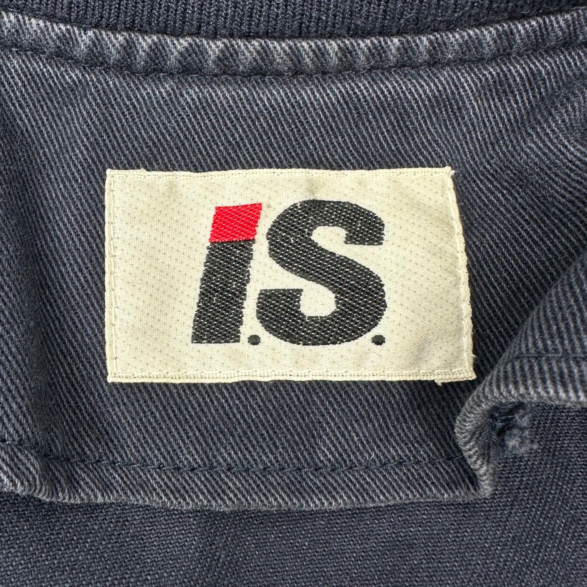 i.s. ISSEY MIYAKE(アイエス イッセイミヤケ) 80's Vintage bomber jacket designed by Tsumori Chisato 80年代 ツモリチサトデザイン ヴィンテージ ボンバー ジャケット RG33397 9(M程度) ネイビー モノクロロゴ 少数生産 稀少品 イッセイミヤケインターナショナル