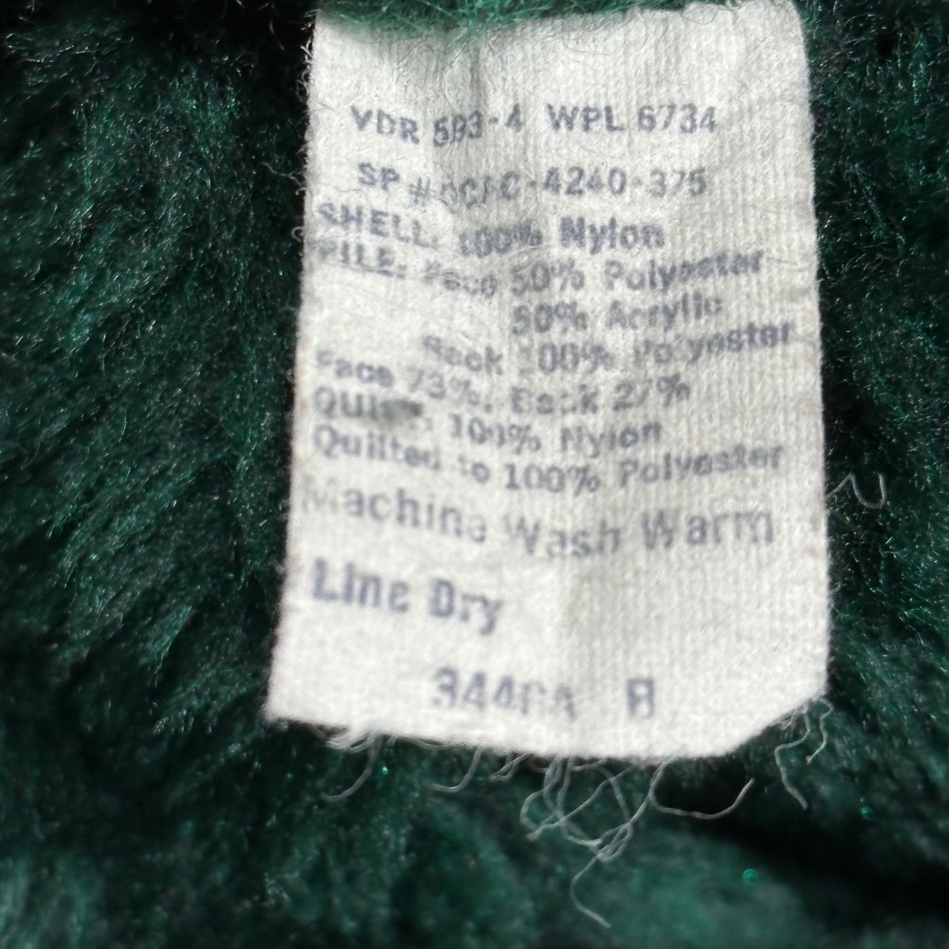 JC Penney(ジェーシーペニー) 70's Fleece-Lined Zip-Up Jacket 70年代 ヴィンテージ 内 ボア ジップアップ ジャケット XL グリーン BOYS