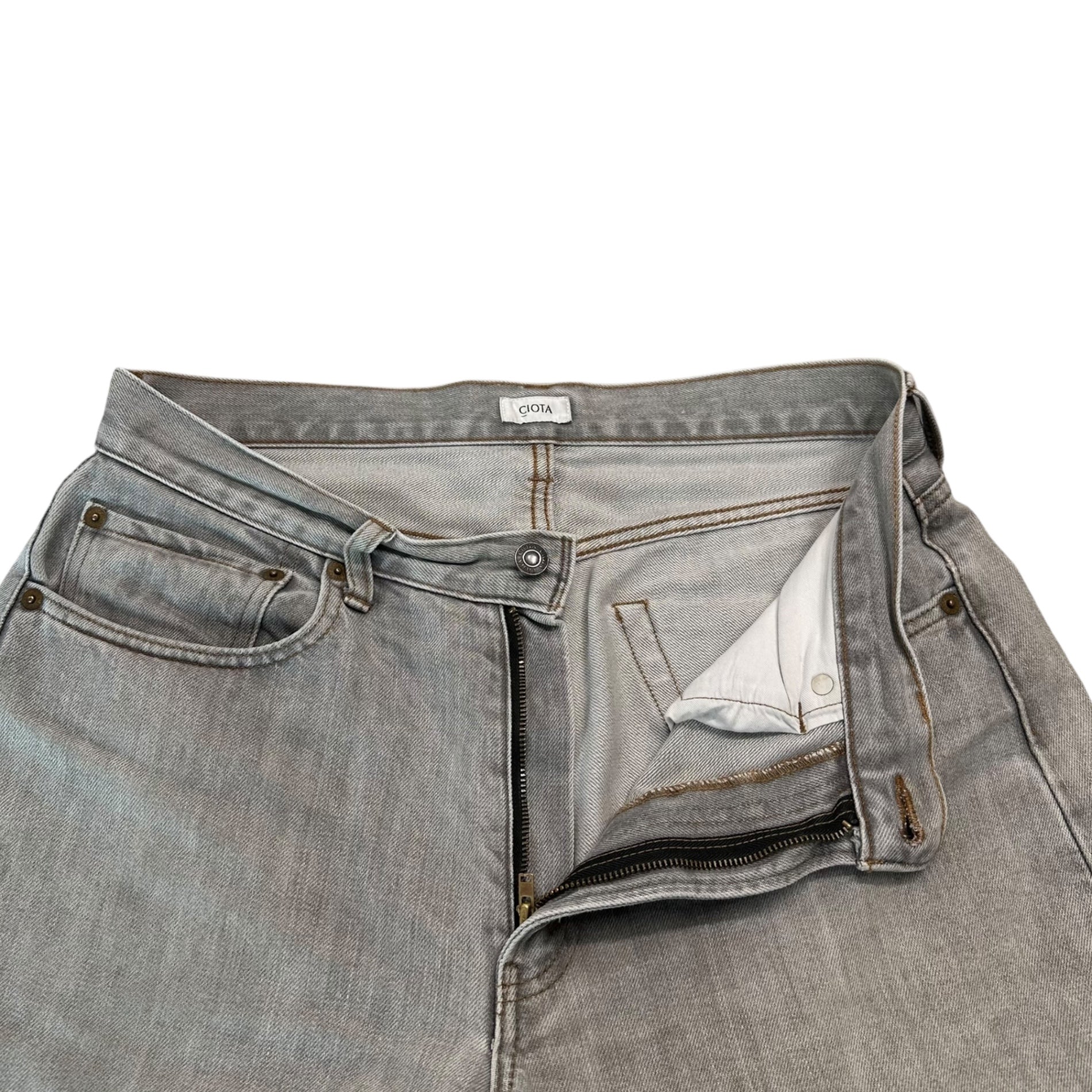 CIOTA(シオタ) 13.5 oz Tapered Denim テーパード デニム パンツ PTM-2TP 32 ライトグレー