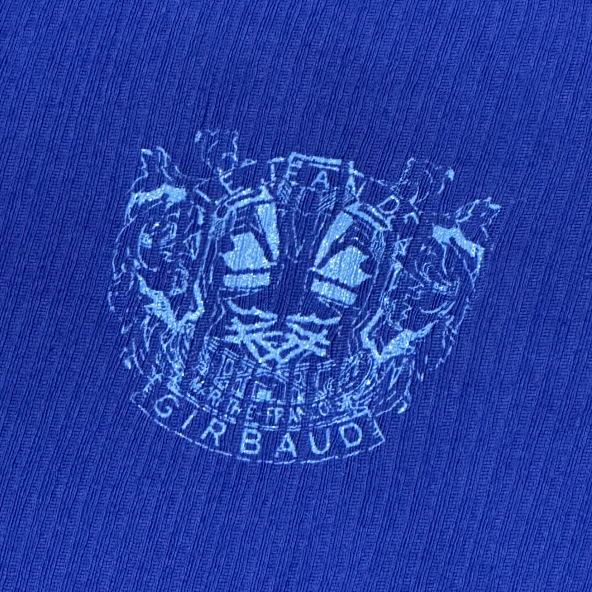 MARITHE FRANCOIS GIRBAUD(マリテフランソワジルボー) 00's V-neck Ribbed Cardigan Vネック リブ カーディガン F5-6736 M ブルー Y2K