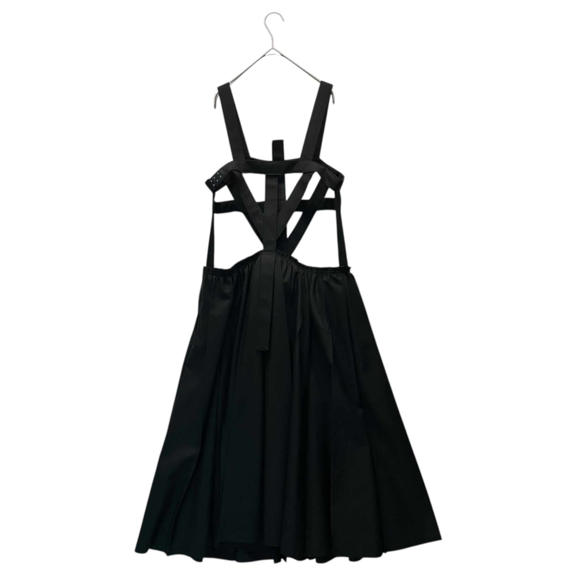 COMME des GARCONS(コムデギャルソン) 14SS Pleated Harness Design Suspender Over Skirt プリーツ加工 ハーネス デザイン 吊り オーバー スカート GM-A003 S ブラック AD2013 2014SSコレクションアイテム ジャンパースカート