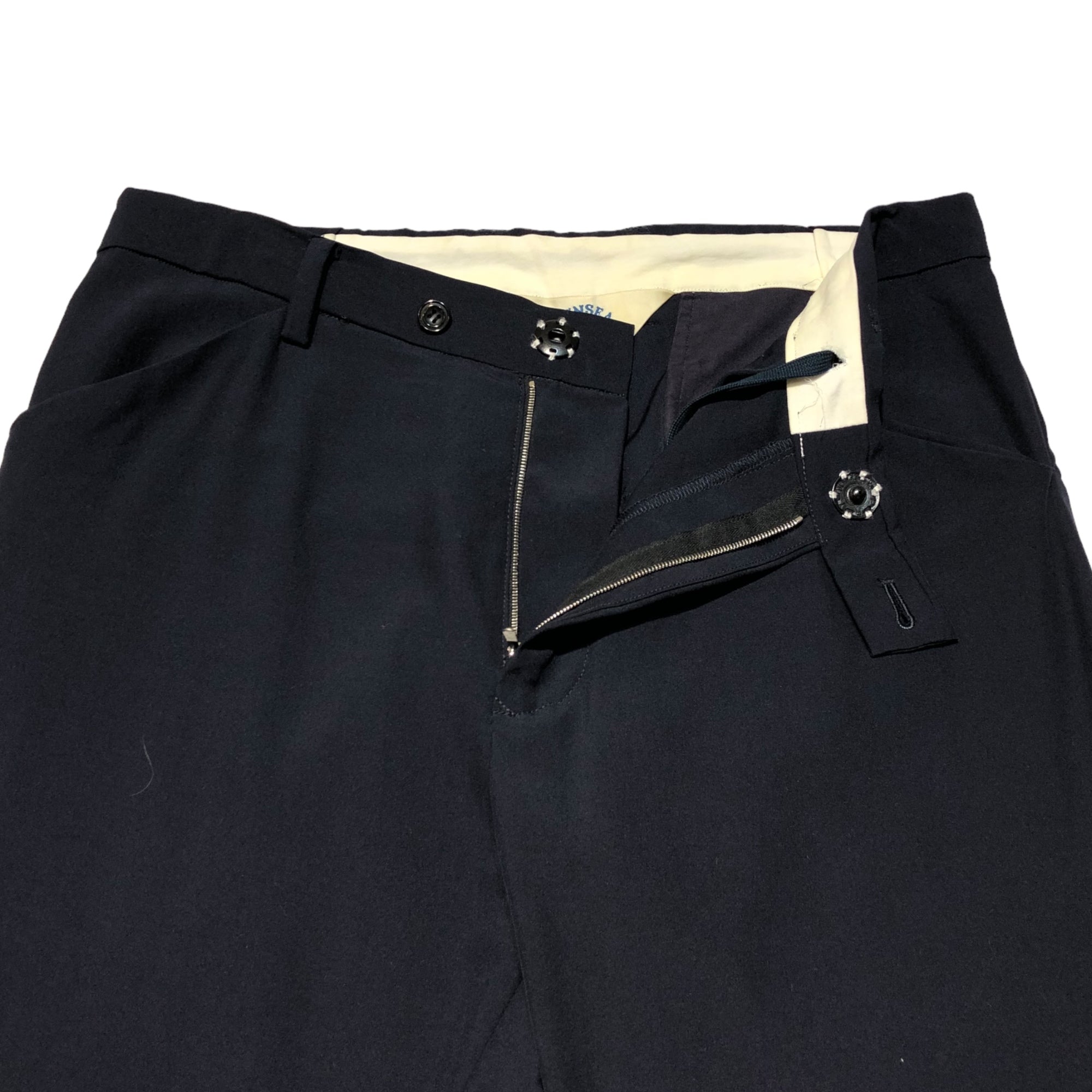 SUNSEA(サンシー) 19SS SNM BLUE TEKETEKE PANTS スーパーナイスマテリアルブルー テケテケ パンツ スラックス 19S53 3(L) ネイビー
