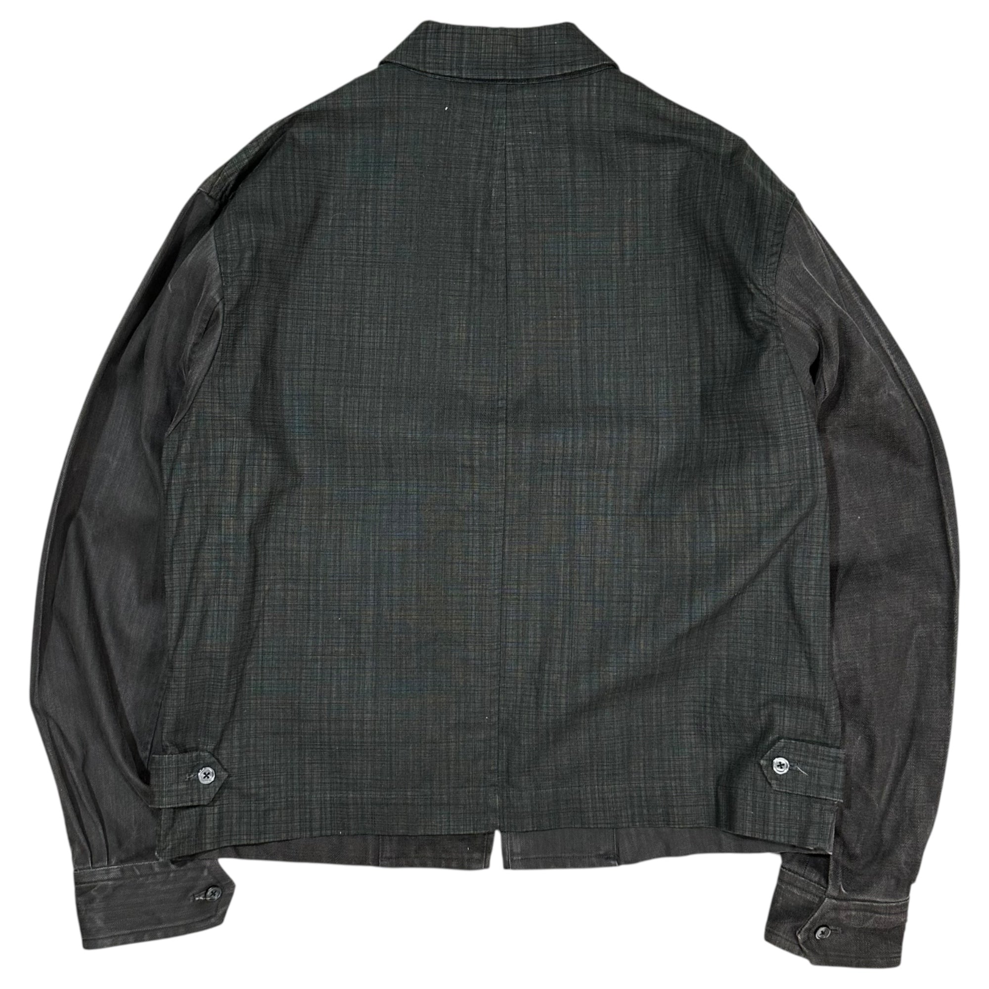 COMME des GARCONS SHIRT(コムデギャルソンシャツ) 90's Plant-Dyed Zip-Up Denim Swing Top Jacket 草木染め加工 ジップアップ デニム スイングトップ ジャケット M チャコールグレー