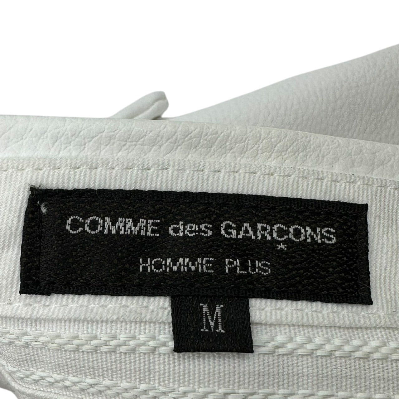 COMME des GARCONS HOMME PLUS(コムデギャルソンオムプリュス) 18AW White shock期 Faux leather wide shorts フェイクレザー ワイド ハーフパンツ PB-P047 M ホワイト AD2018