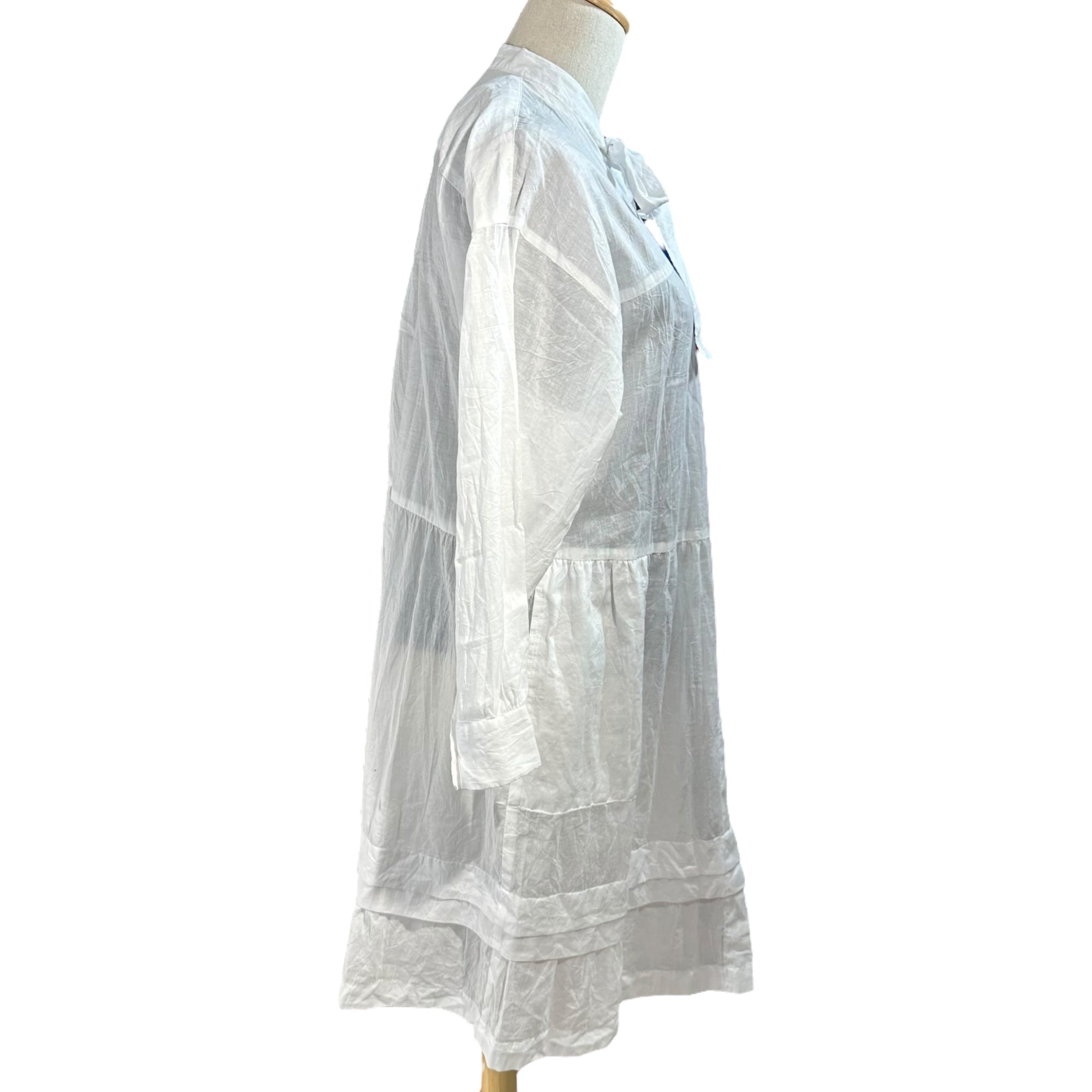 tricot COMME des GARCONS(トリココムデギャルソン) 10SS Cotton L/S Gown Dress コットン 長袖 ガウン ワンピース TE-O030 S ホワイト AD2009