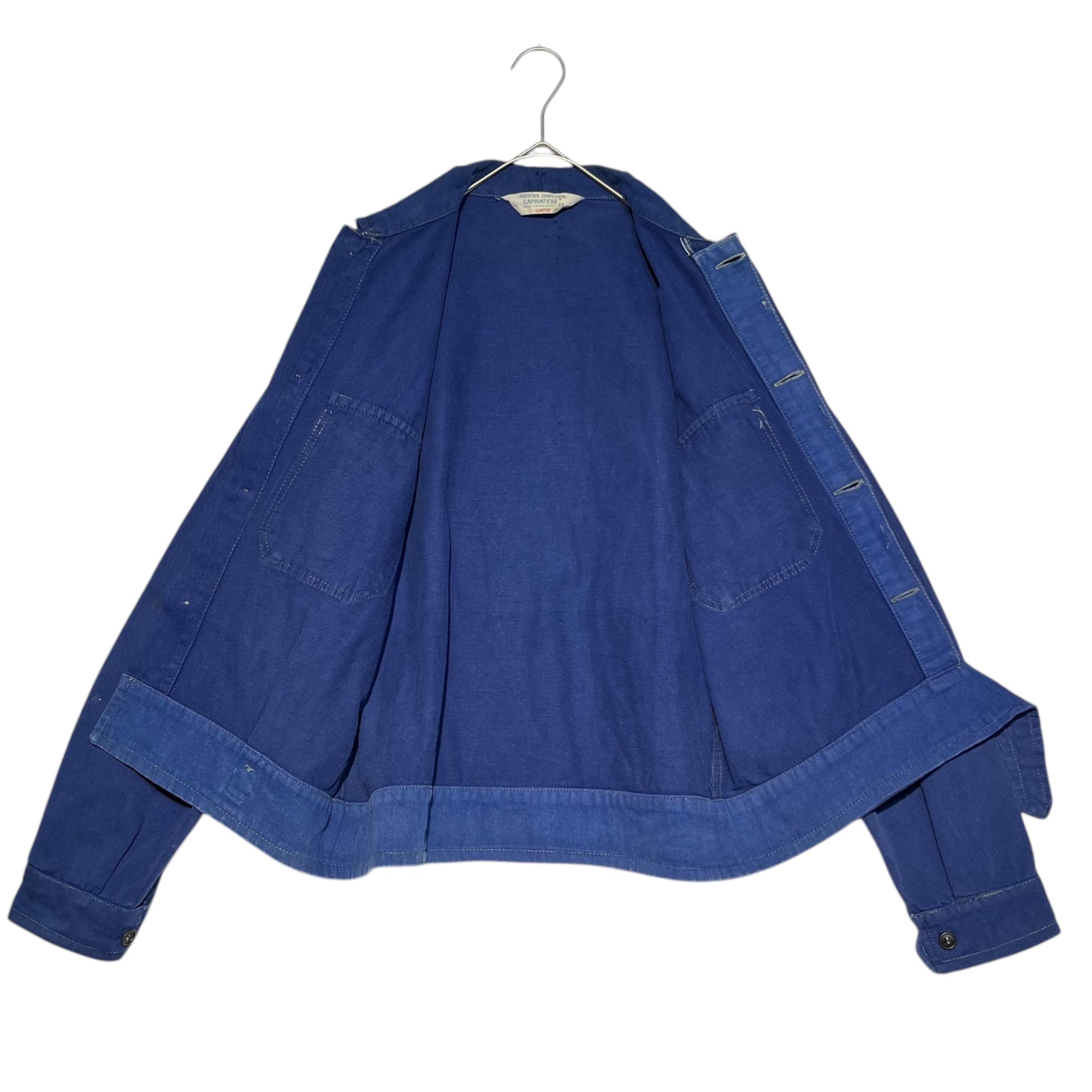 Euro vintage(ヨーロッパヴィンテージ) VINTAGE TRUCKER WORK JACKET ヴィンテージ トラッカー ワーク ジャケット LM9311 46 ブルー CAPRIATESE製 Cartiere Saci