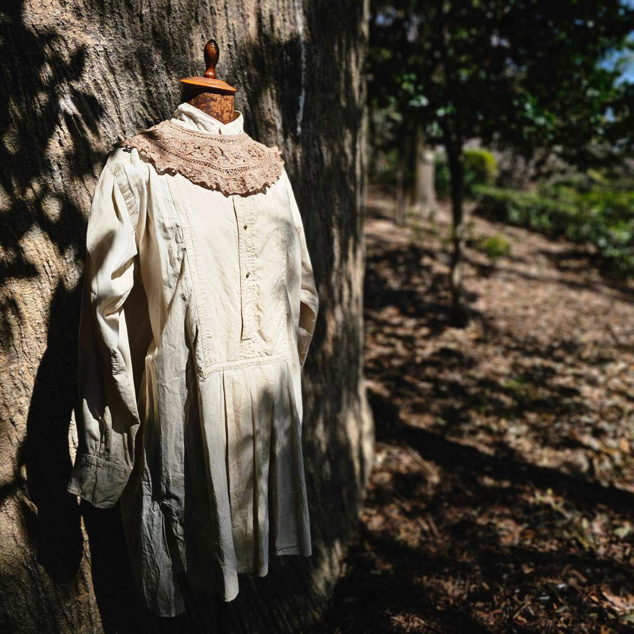 Euro vintage(ヨーロッパヴィンテージ) baten lace mini collar バテンレースのつけ襟 ベージュ