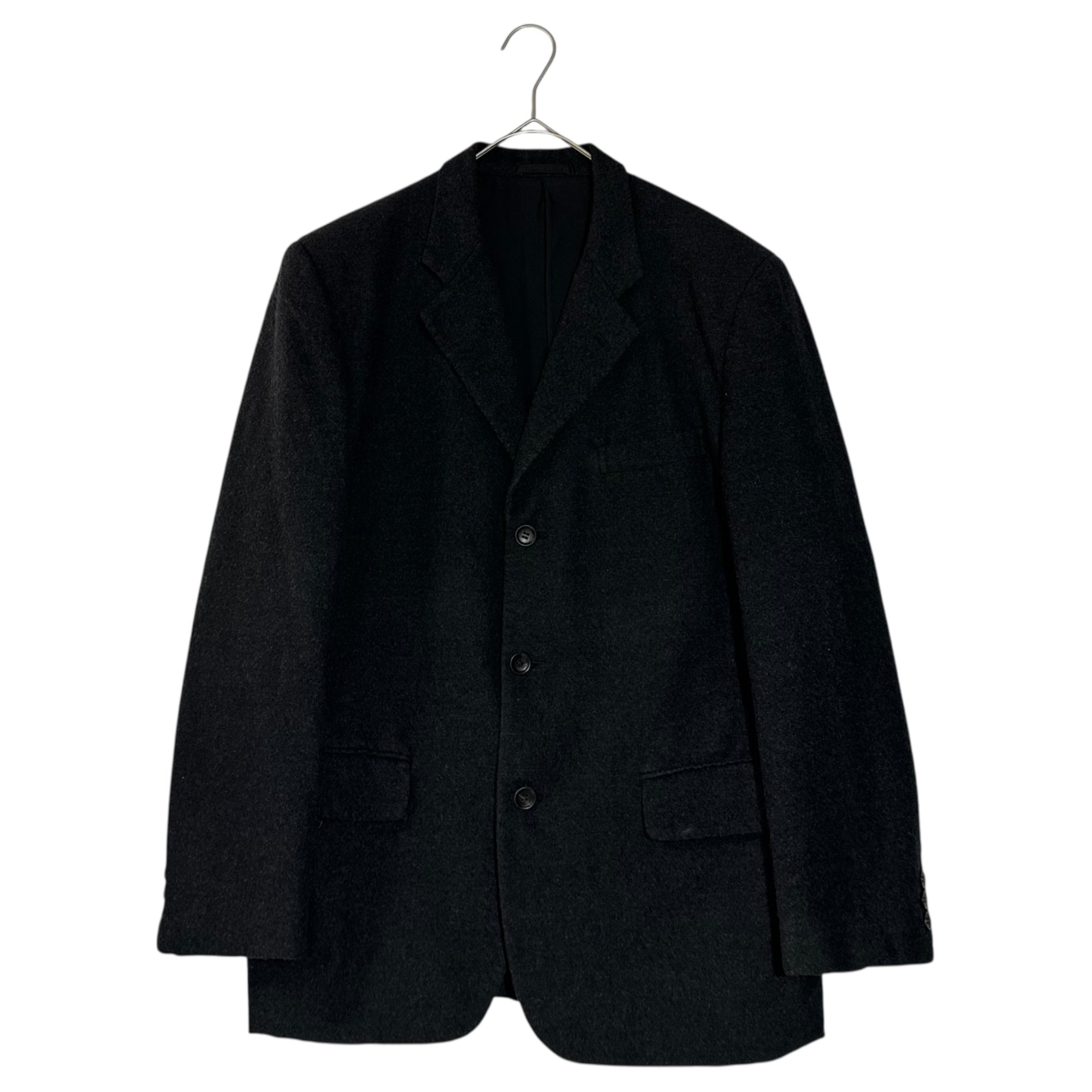 COMME des GARCONS HOMME(コムデギャルソンオム) 04AW 3-button wool jacket 04AW 3ボタン ウール ジャケット HN-J050 M ブラック AD2004 テーラード 00's