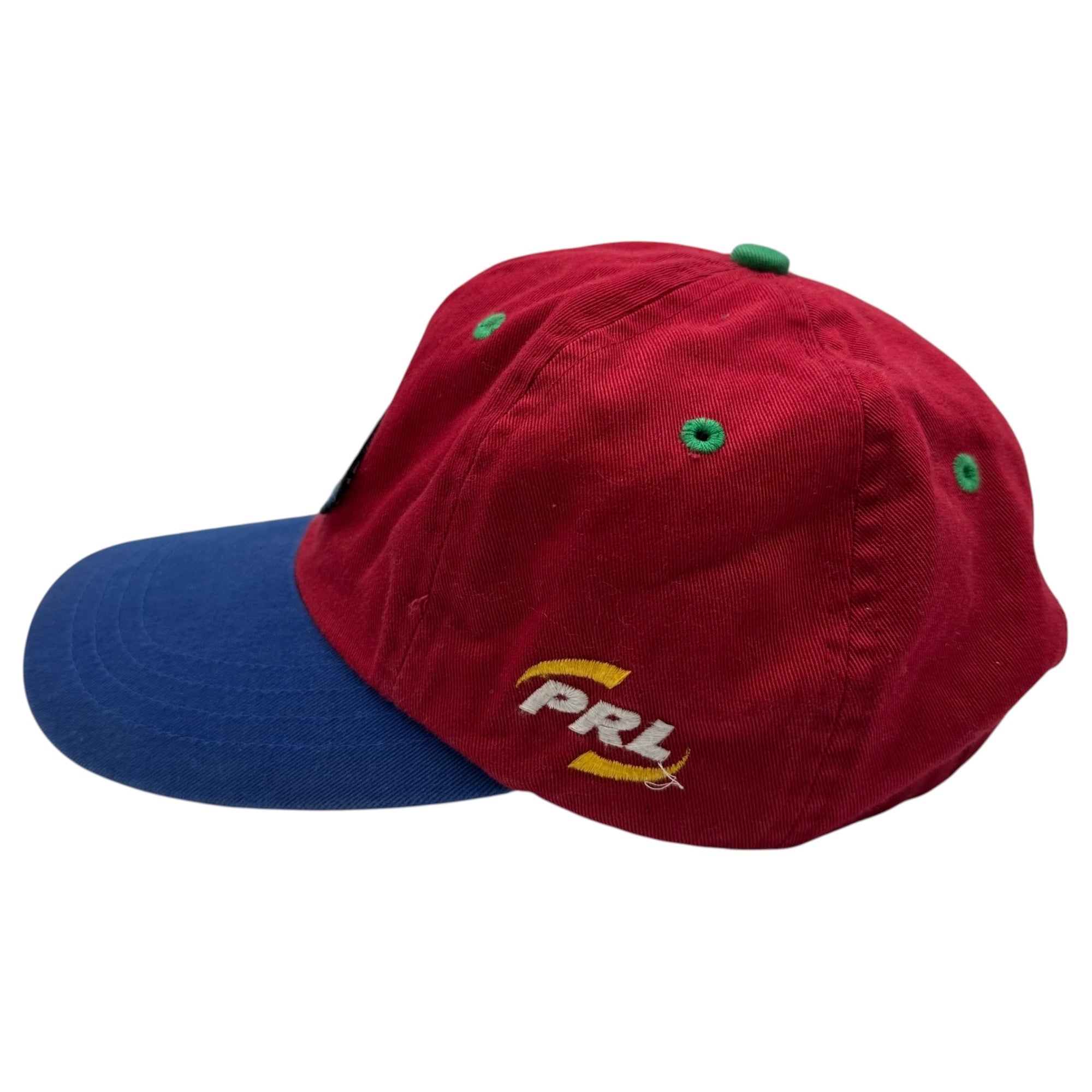 POLO RALPH LAUREN(ポロラルフローレン) 90's~00's Logo Patch Cap ロゴ ワッペン キャップ レッド×ブルー 90年代~00年代 ヴィンテージ
