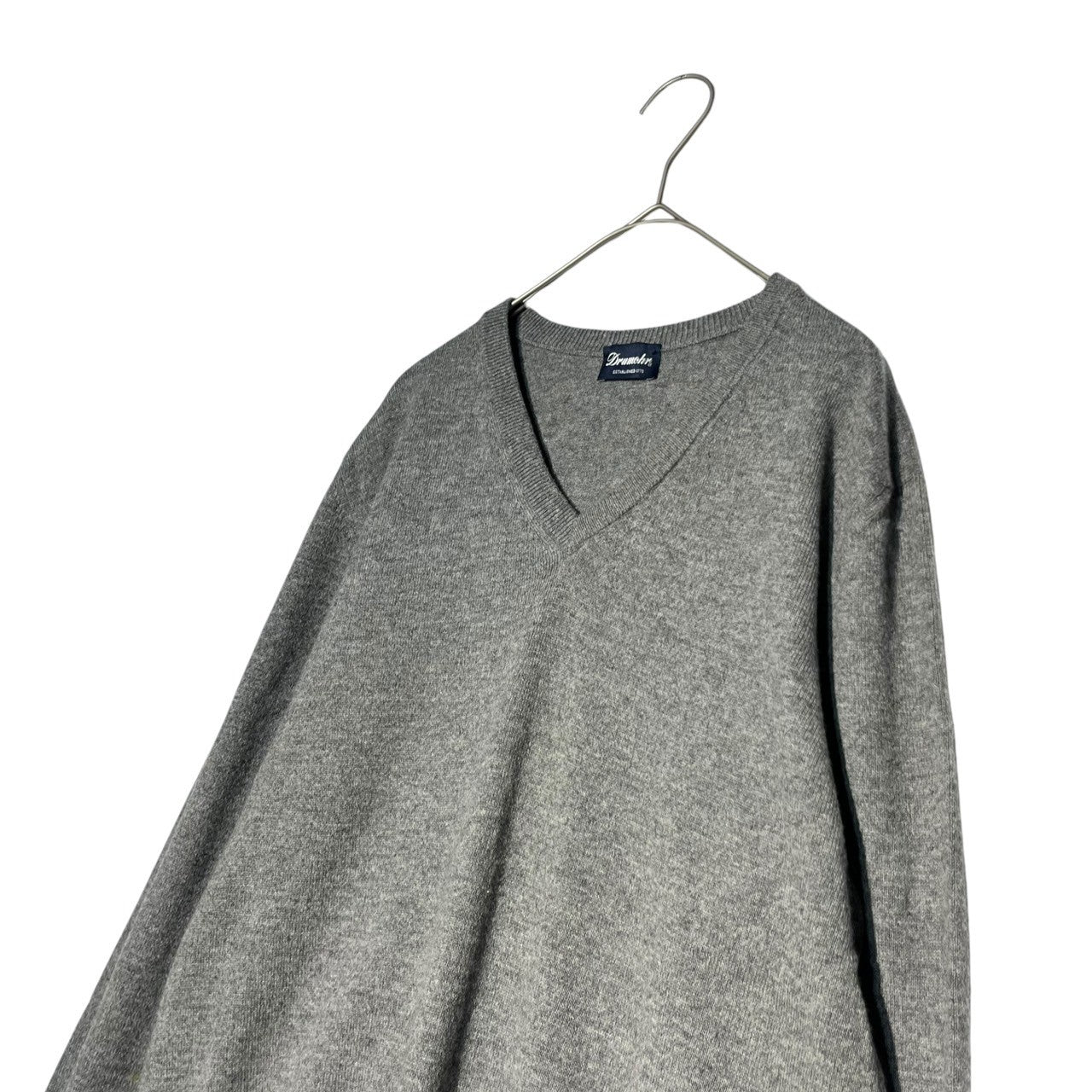 DRUMOHR(ドルモア) ウール カシミヤ Vネック ニット 46 グレー 21-15-0115-899