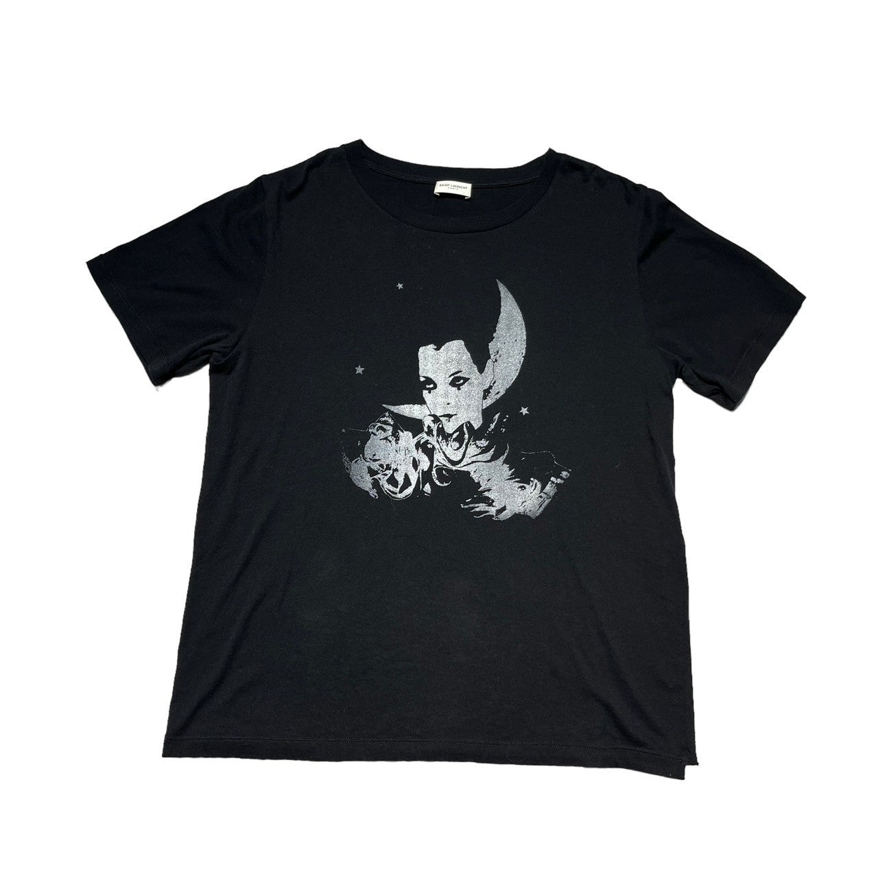 SAINT LAURENT(サンローラン) 17SS clown print t-shirt ピエロ プリント Tシャツ UP73 2017 01231 M ブラック