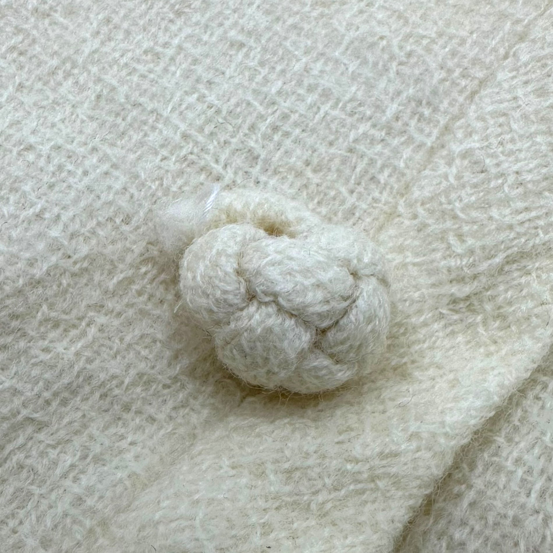 VINTAGE(ヴィンテージ) 60's~ wool knit half sleeve onepiece ニットとデザインボタンの半袖ウールワンピース 表記無し(Mサイズ程度)/袖の裏部分に傷あり ベージュ