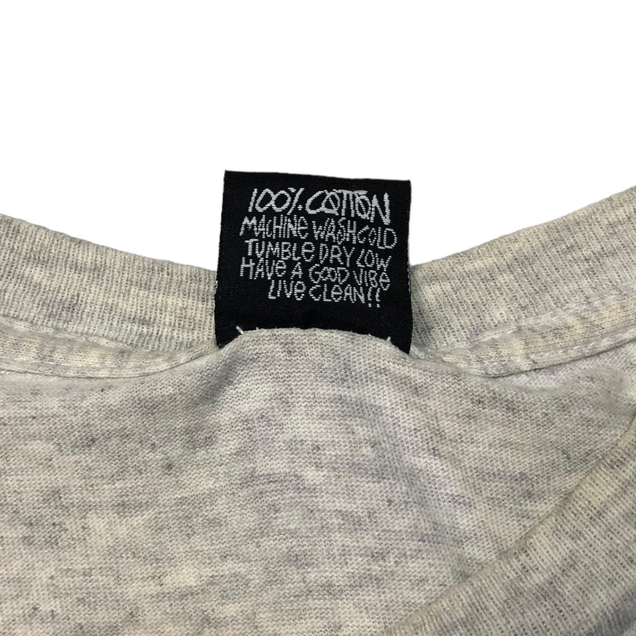 STUSSY(ステューシー) 80’s VINTAGE big S logo ビッグエス ロゴ Tシャツ 黒タグ SIZE L ライトグレー×グレー 80年代 OLD STUSSY ショーンフォント